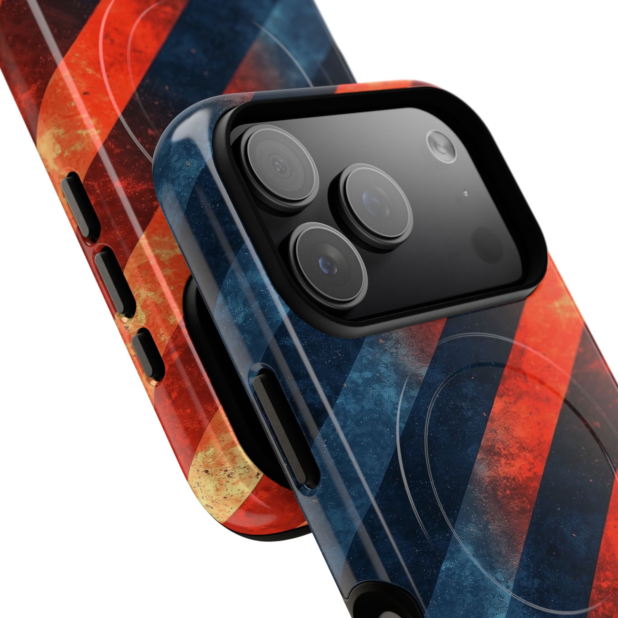 Diagonal Stripes Blaze iPhone 17 Pro Case - Tough+