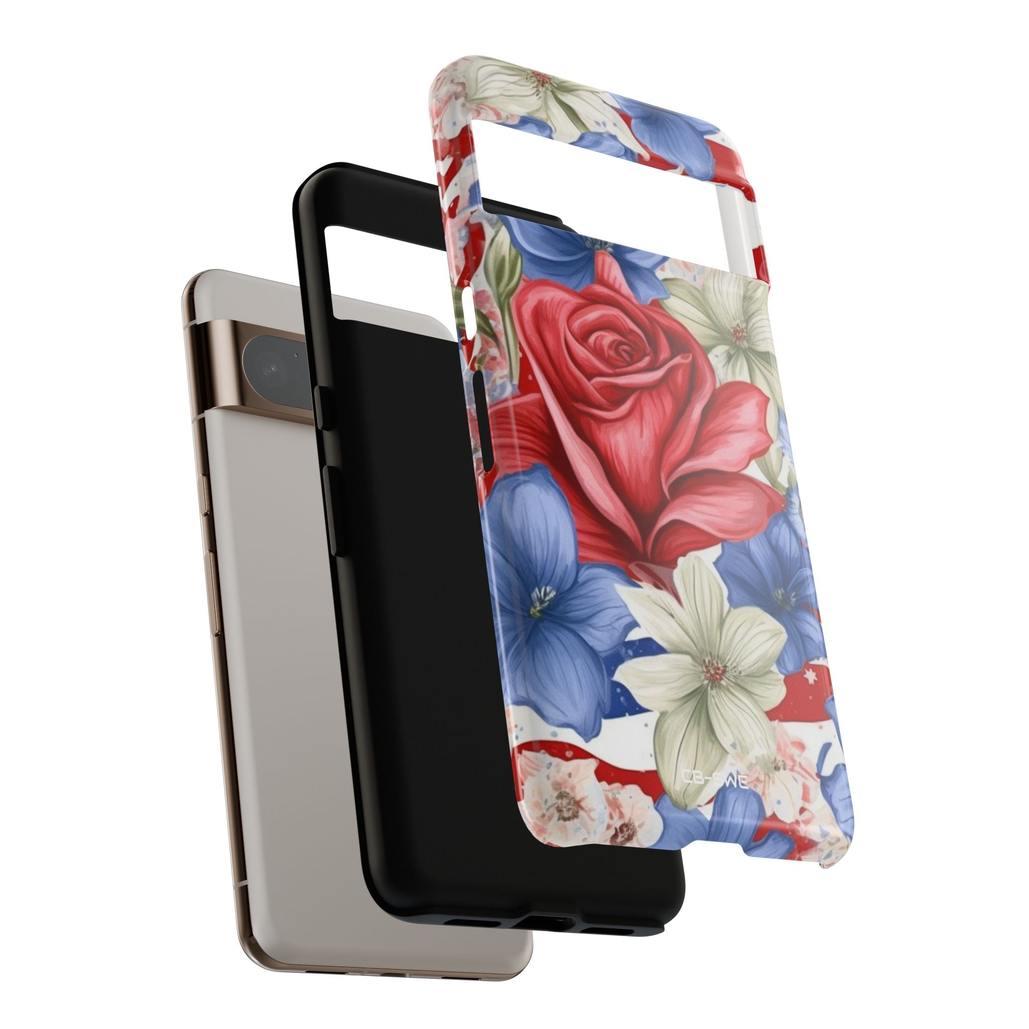Roses Embrace Stripes - Google Pixel Case