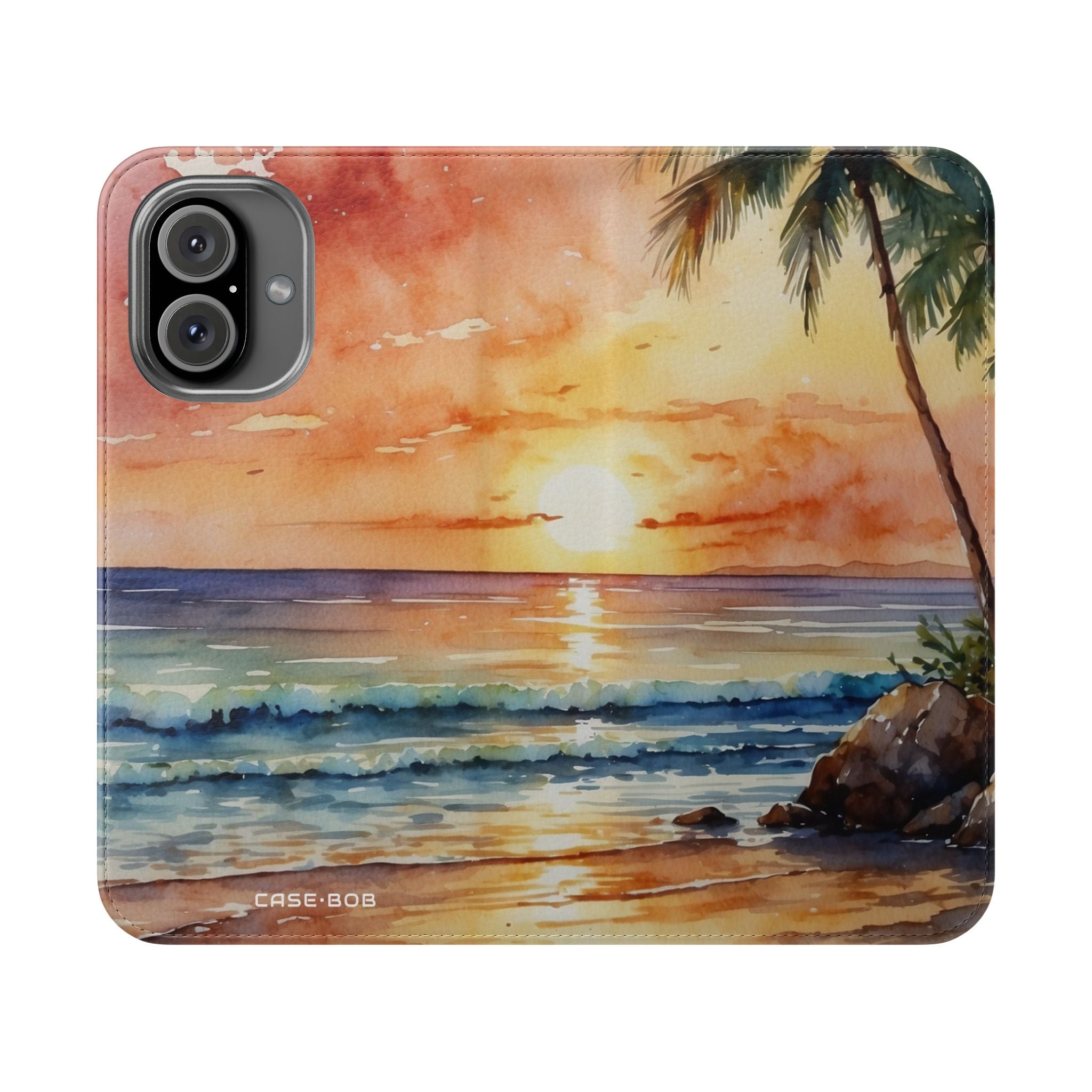 Golden Palm Sunset - iPhone 16 Case - Lompakko