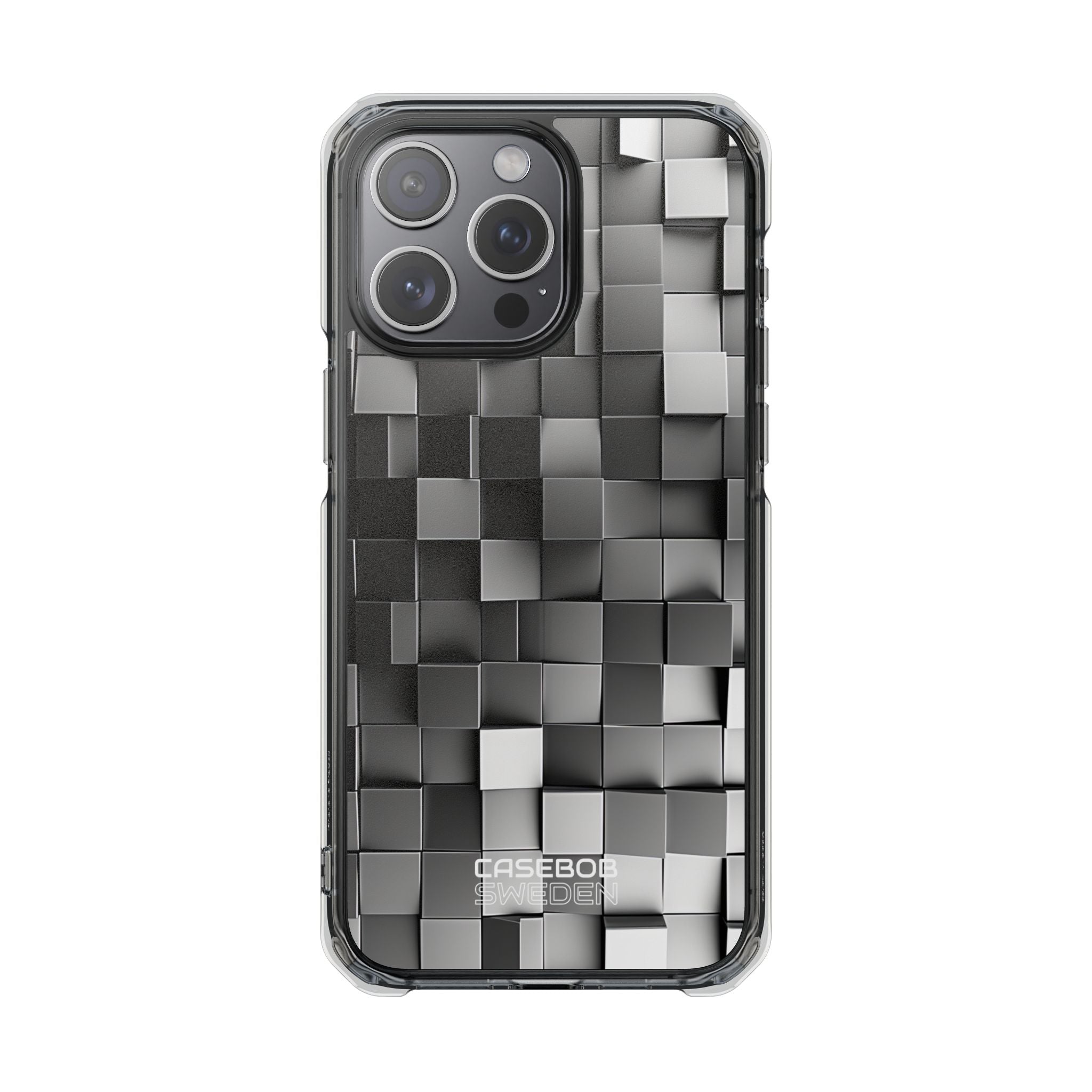 Monochrome Cube Depth iPhone 15 - Impact Clear+