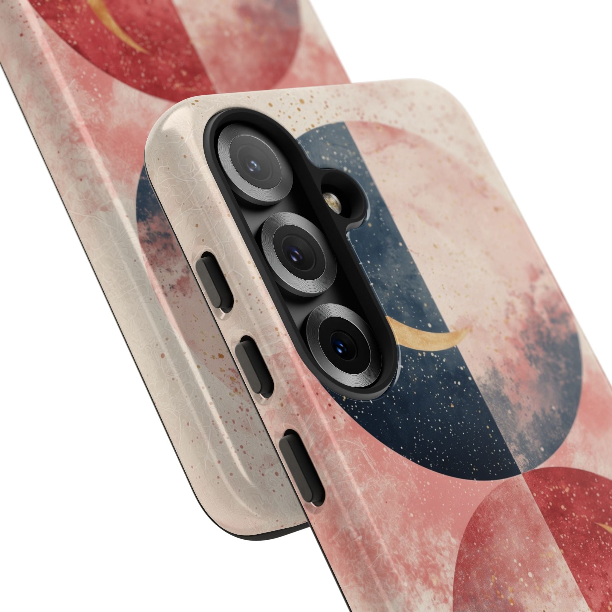 Golden Crescent Circles Samsung S25 Case - Tough