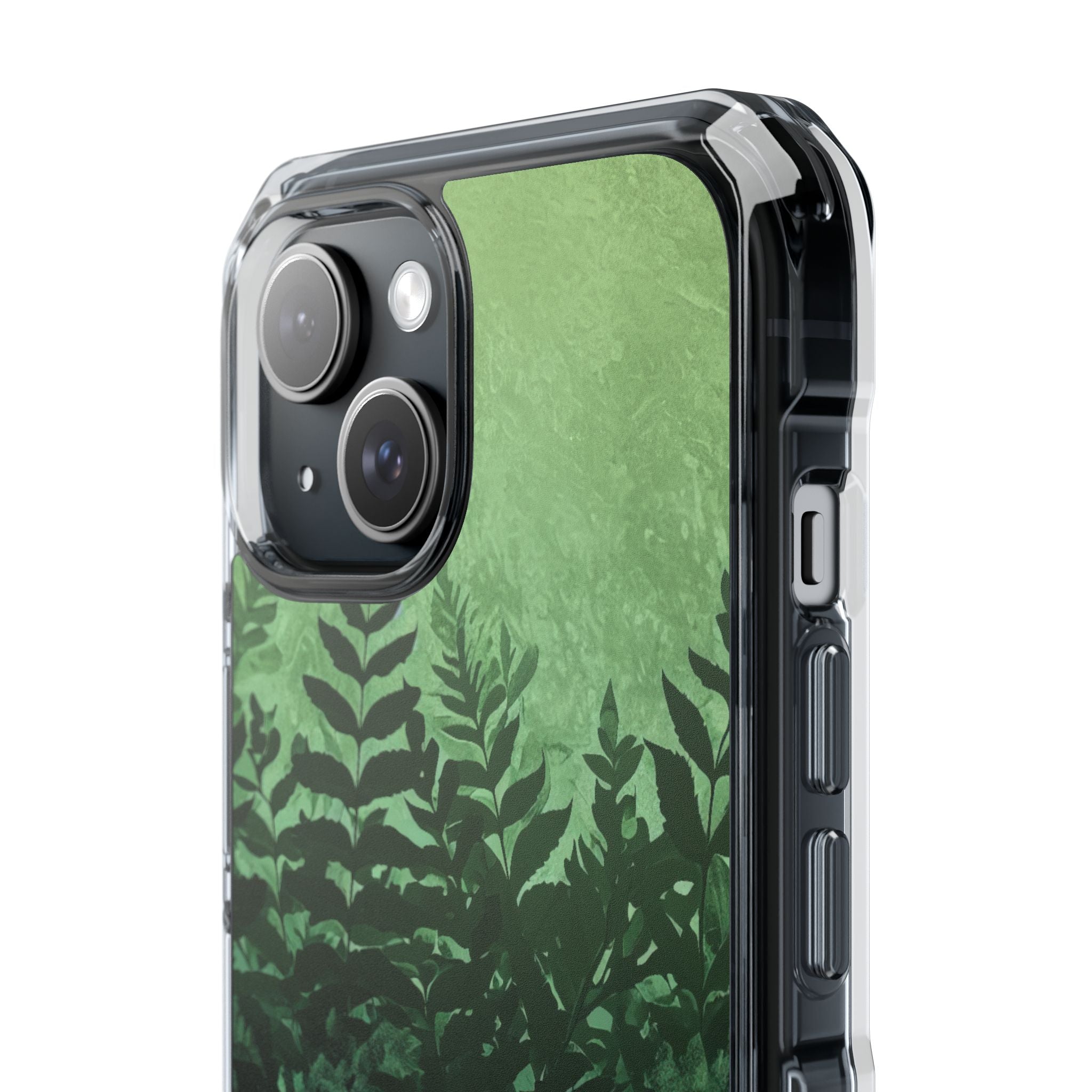 Verdant Fern Silhouettes iPhone 15 - Impact Clear+