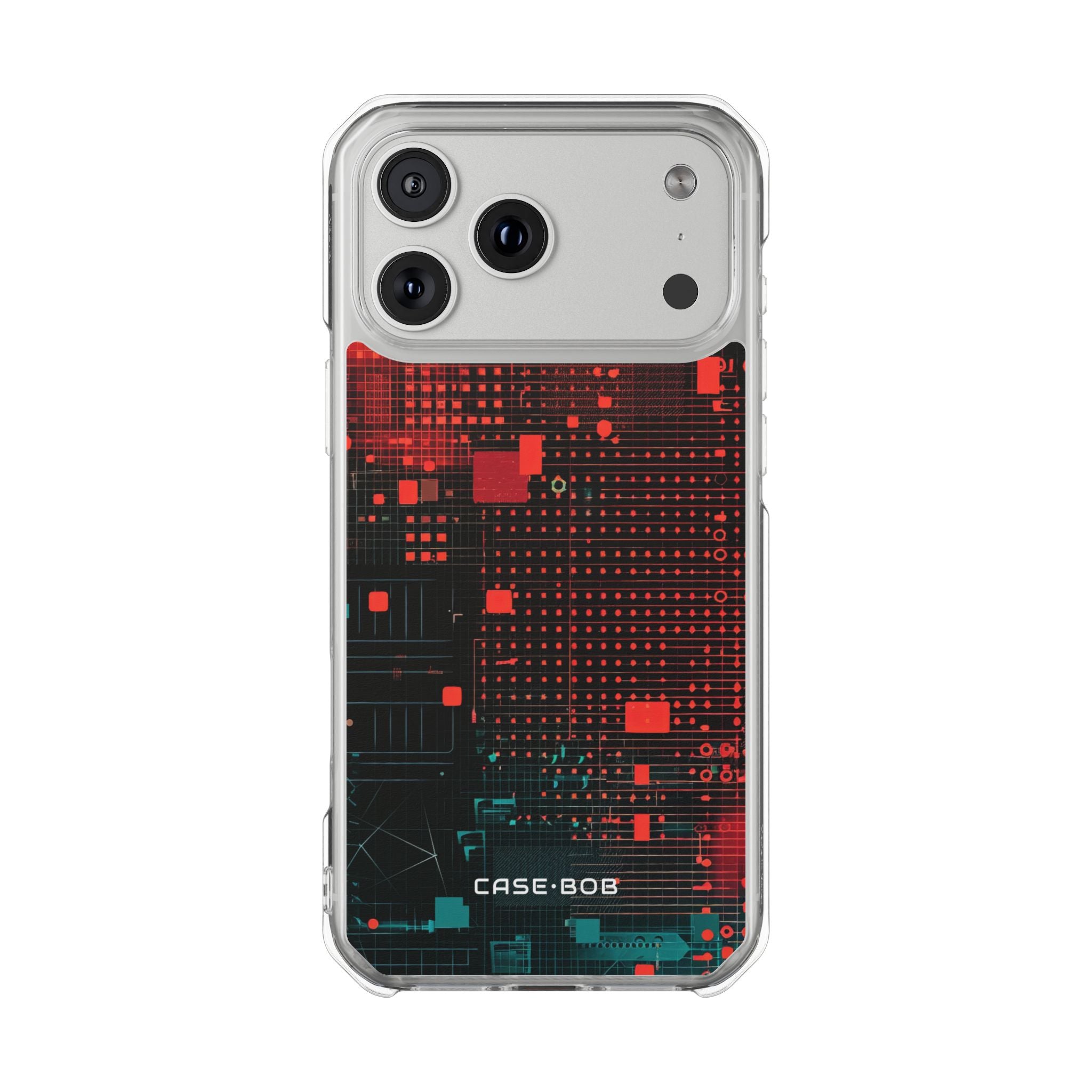 Red Gridscape iPhone 17 Pro Max Case - Impact