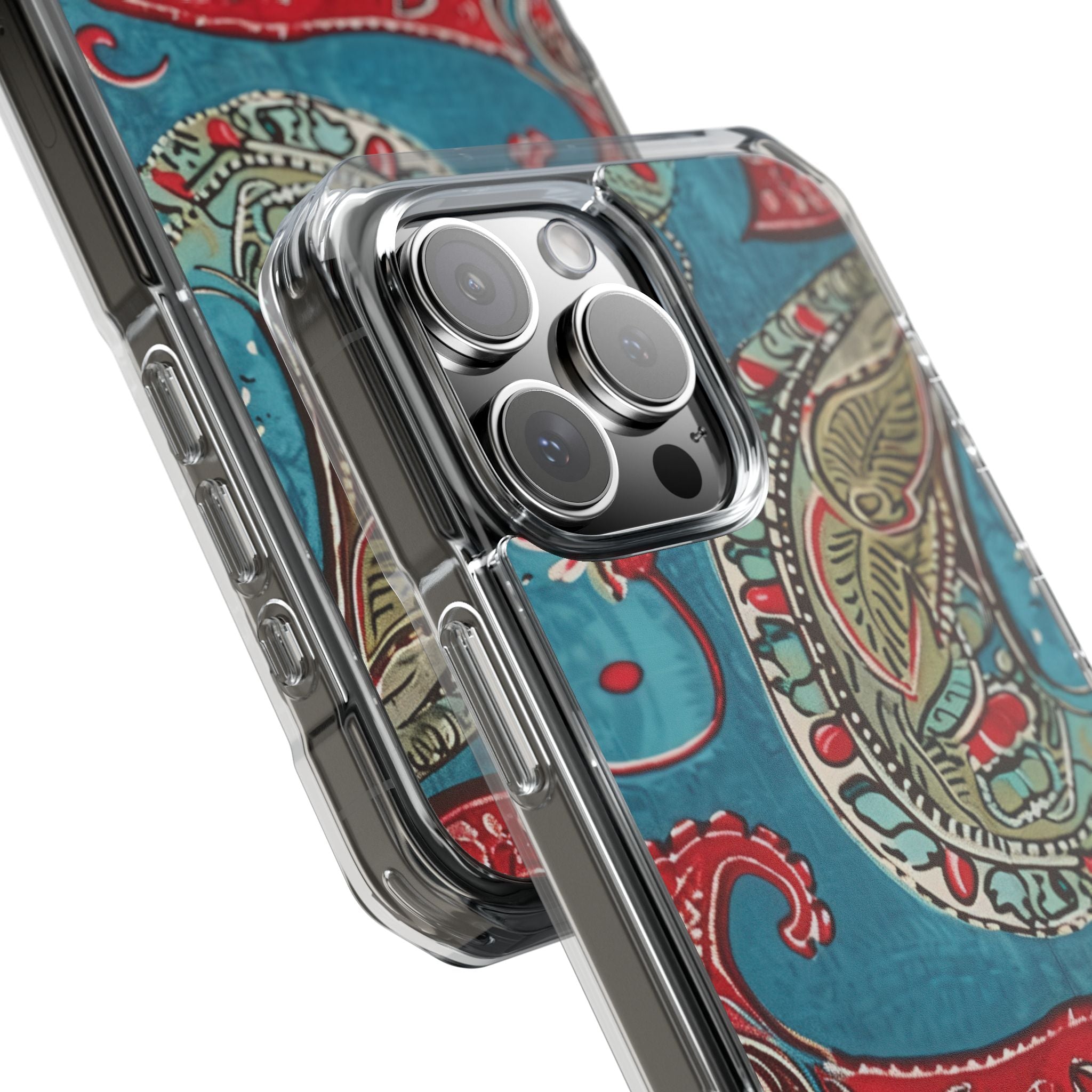 Paisley Floral Fusion iPhone 16 - Impact Clear+