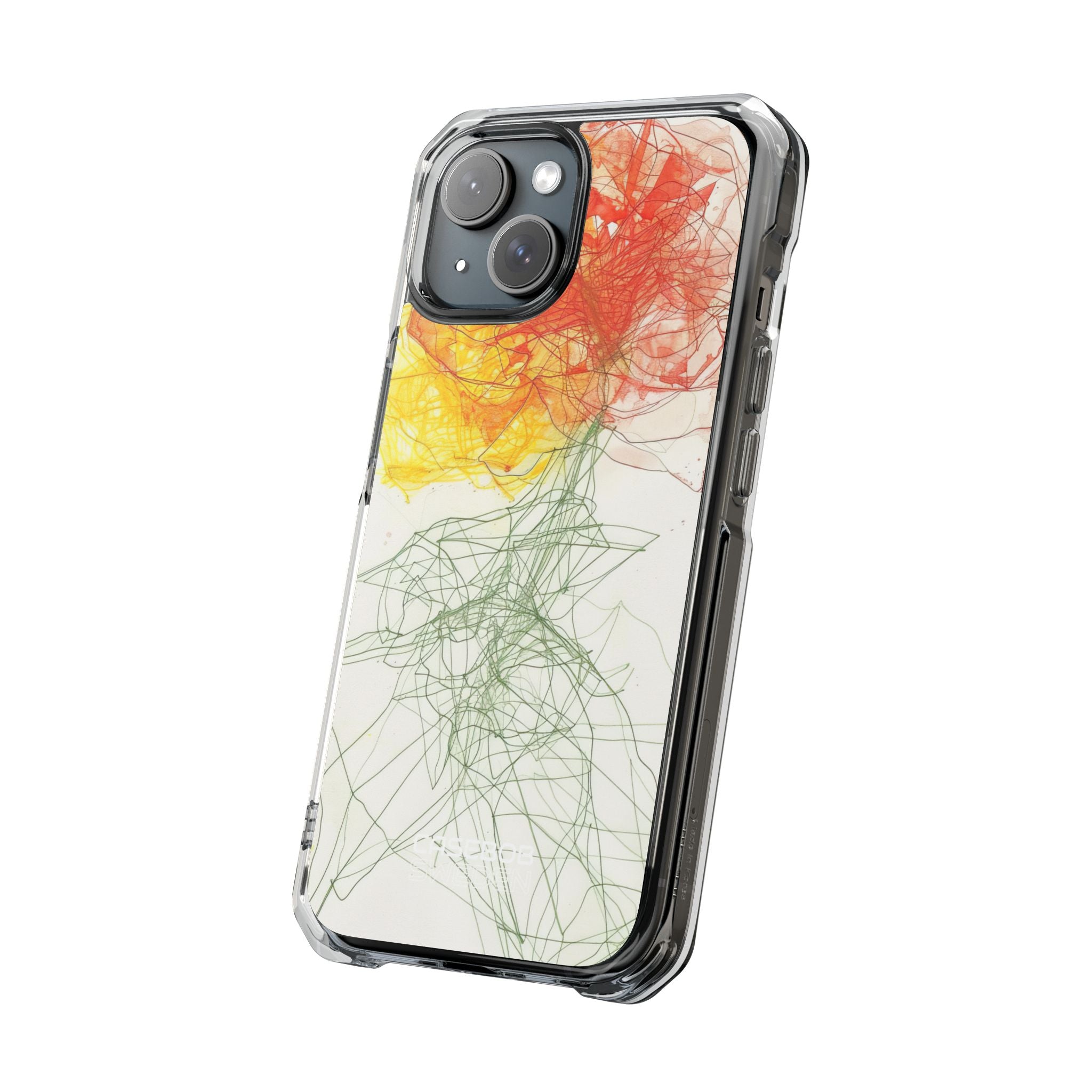 Fiery Blossom Tangle iPhone 15 - Impact Clear+