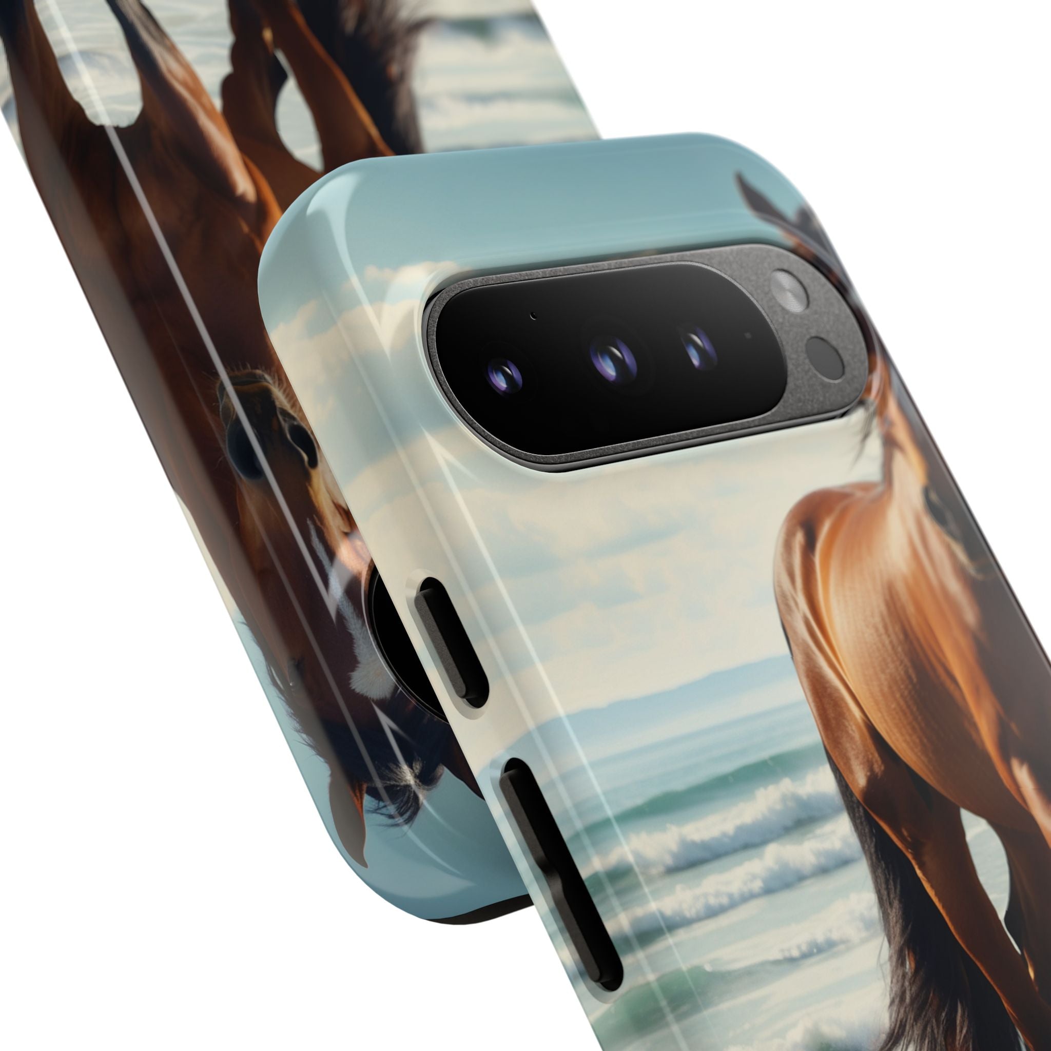 Horse Gallops Shoreline - Google Pixel Case