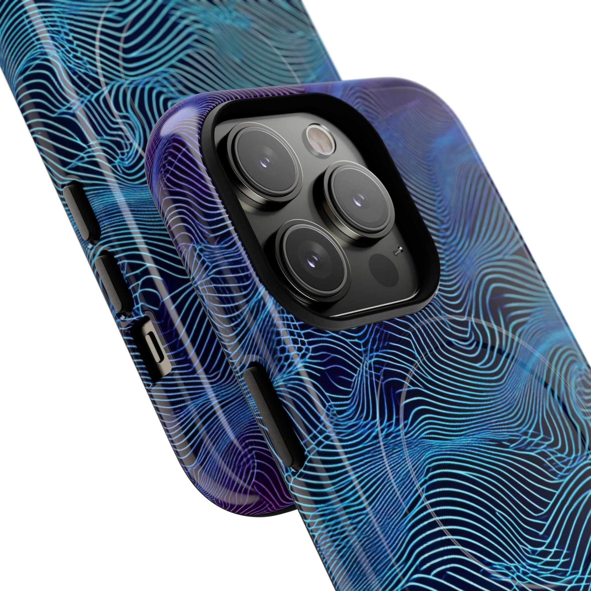 Neon Waves Flow iPhone 14 - Tough+
