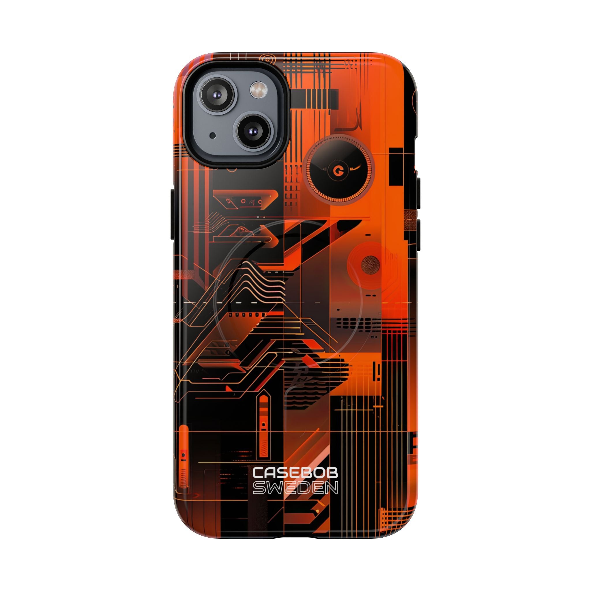 Orange Circuit Dreams iPhone 14 - Tough+