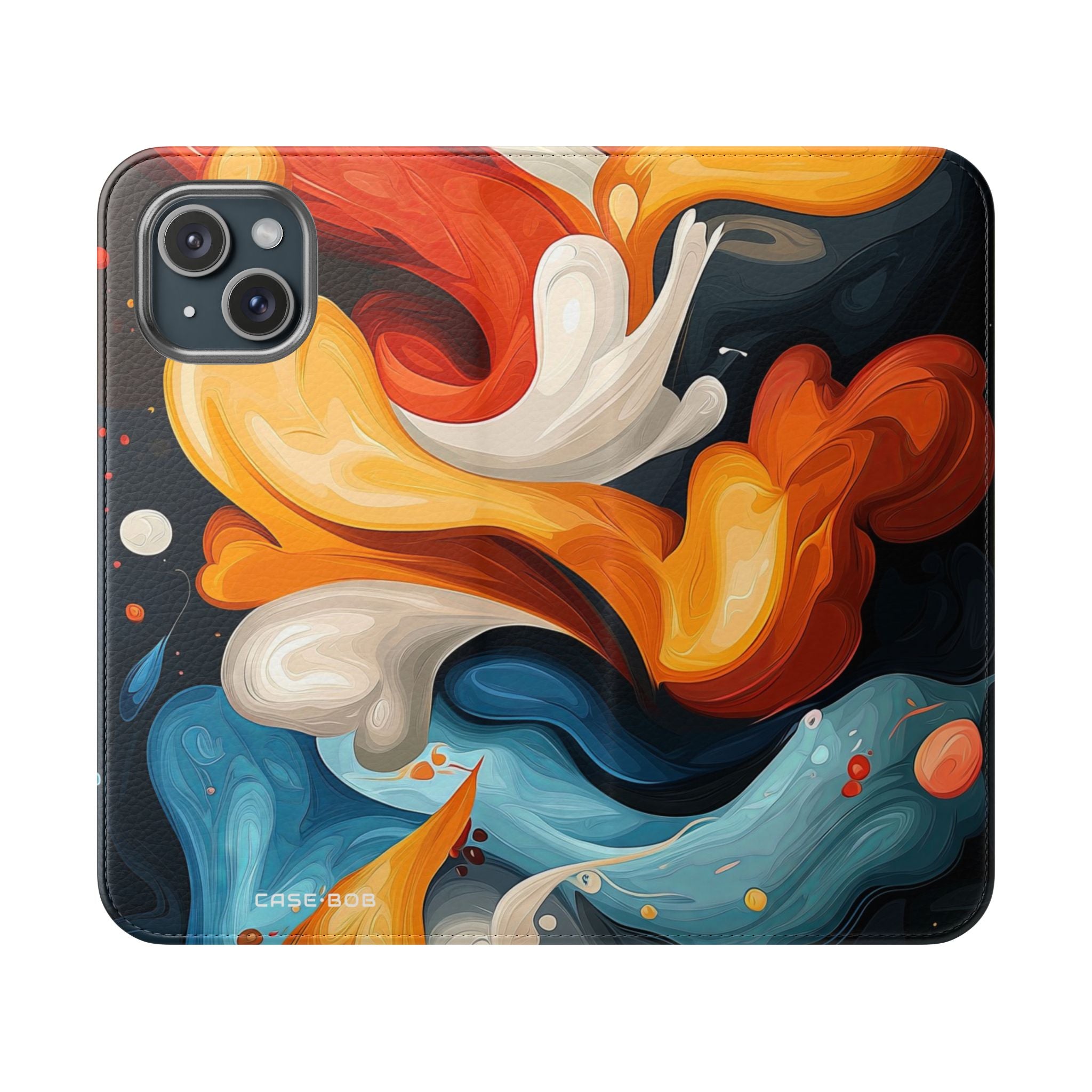 Fiery Swirl - iPhone 15 Case - Wallet