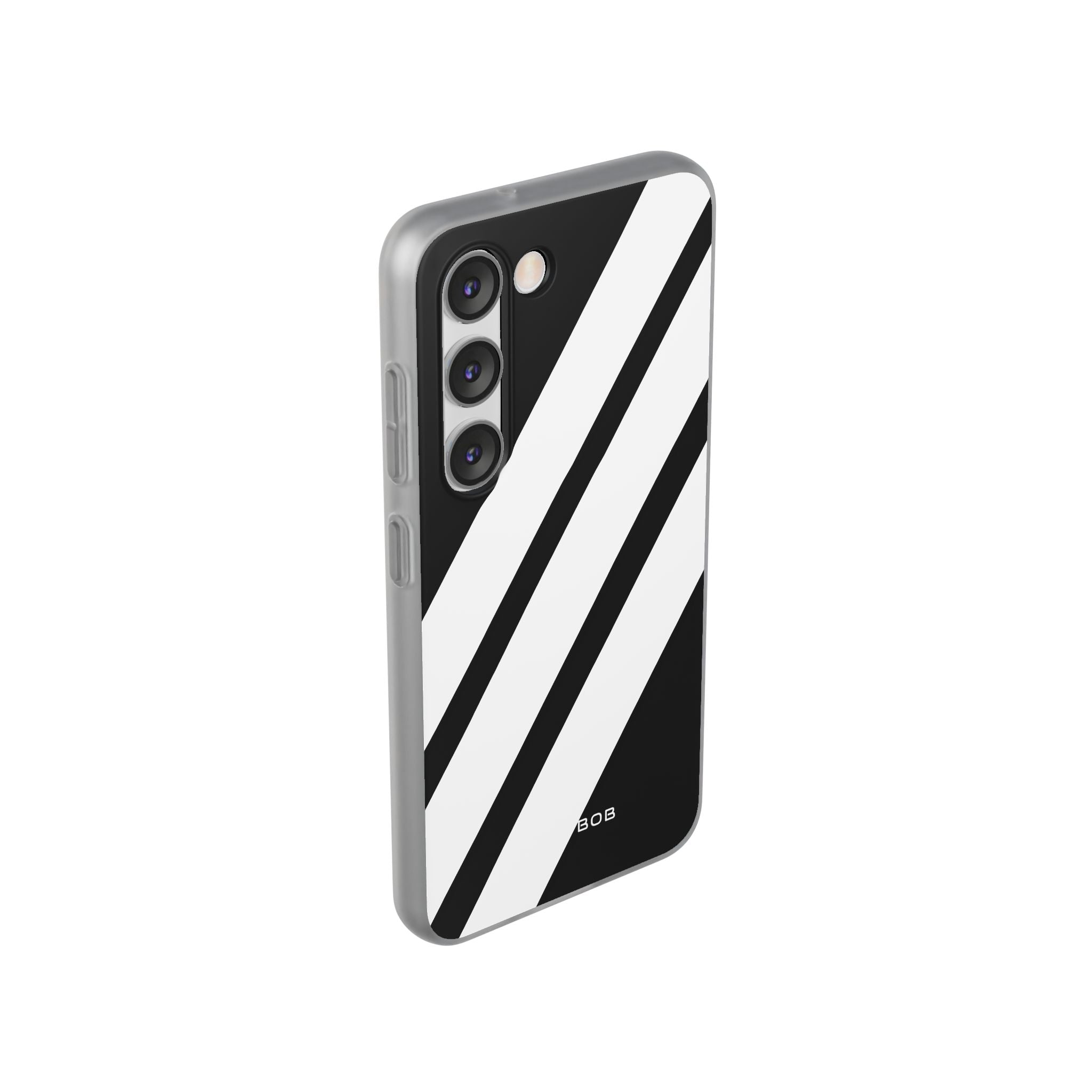 Diagonal Bands Noir Samsung S23 Case - Soft