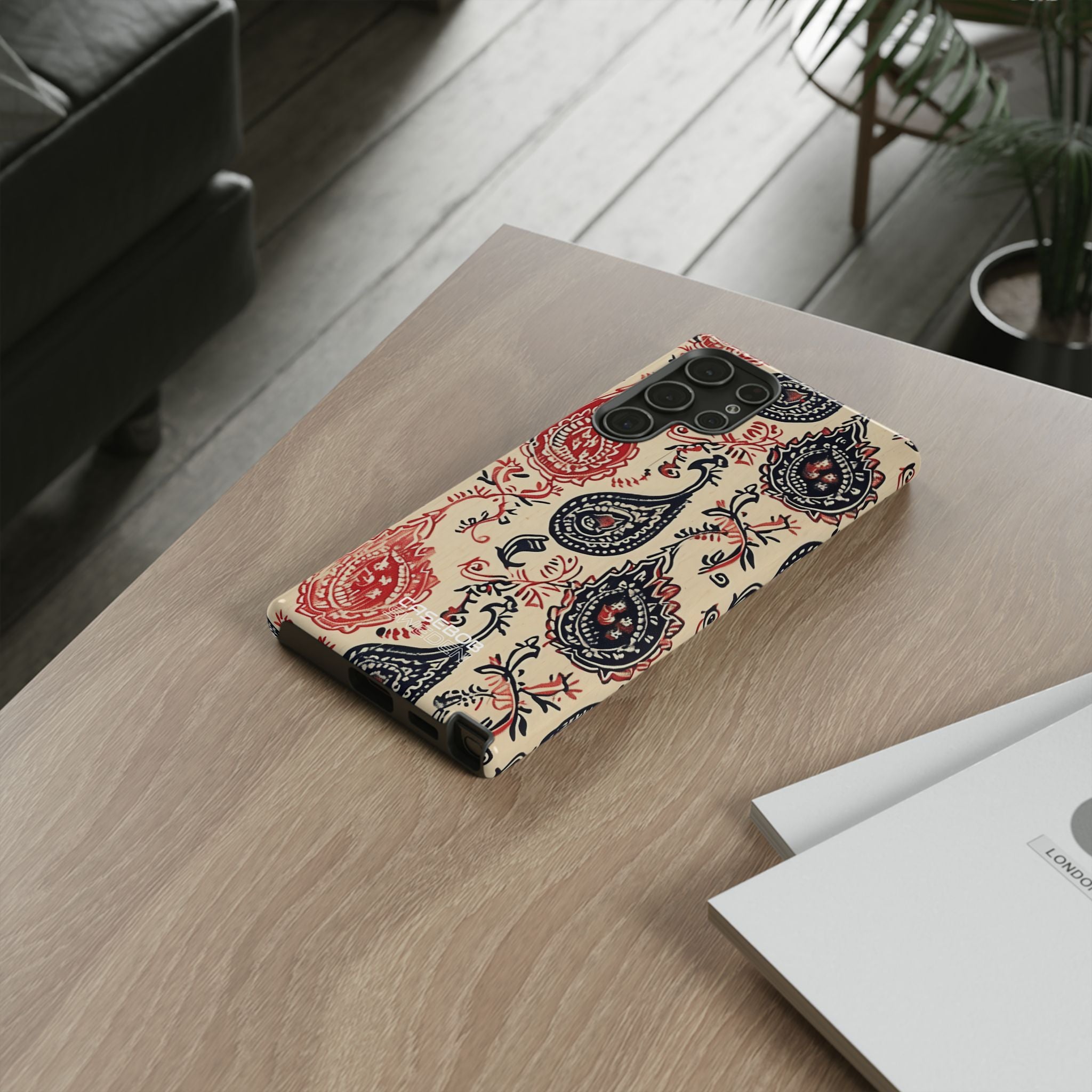 Navy Paisley Swirl Samsung S22 - Tough