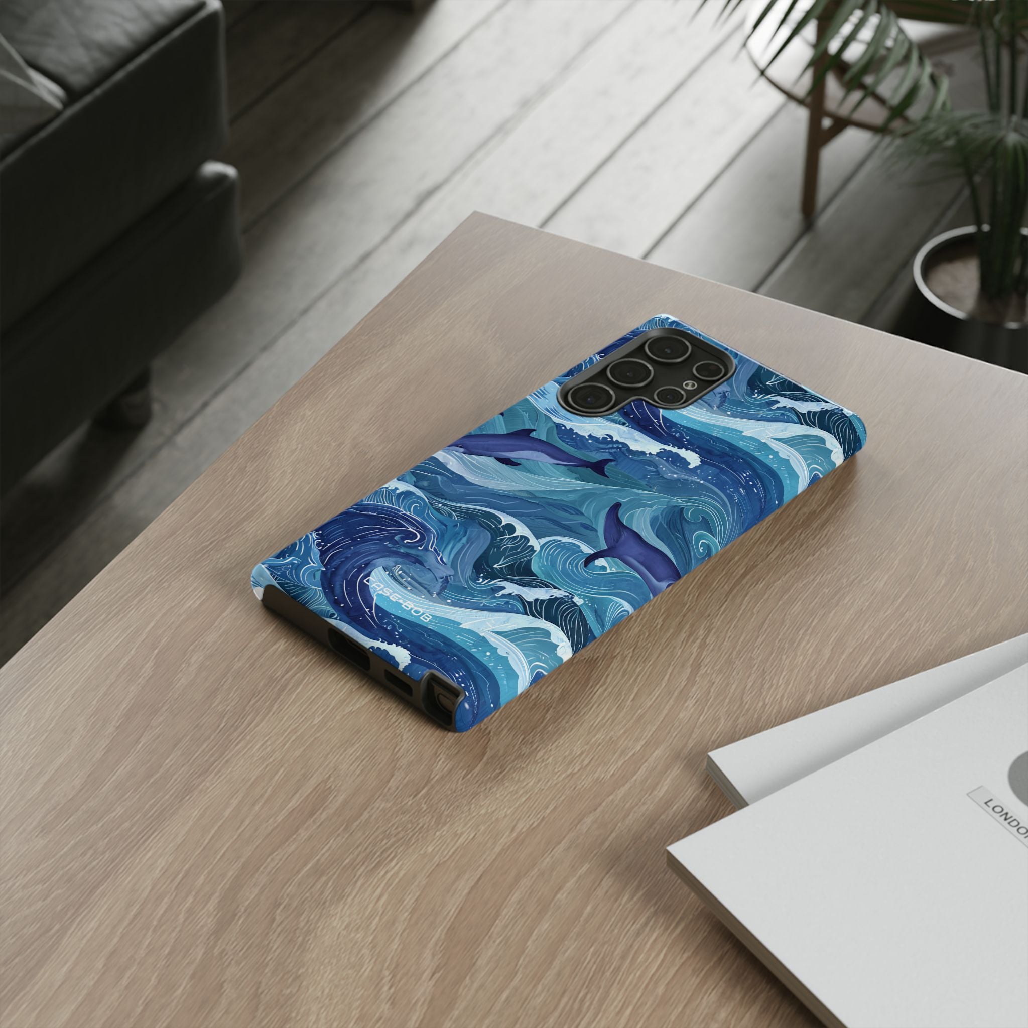 Dolphin Waves Samsung S22 Ultra Case - Tough
