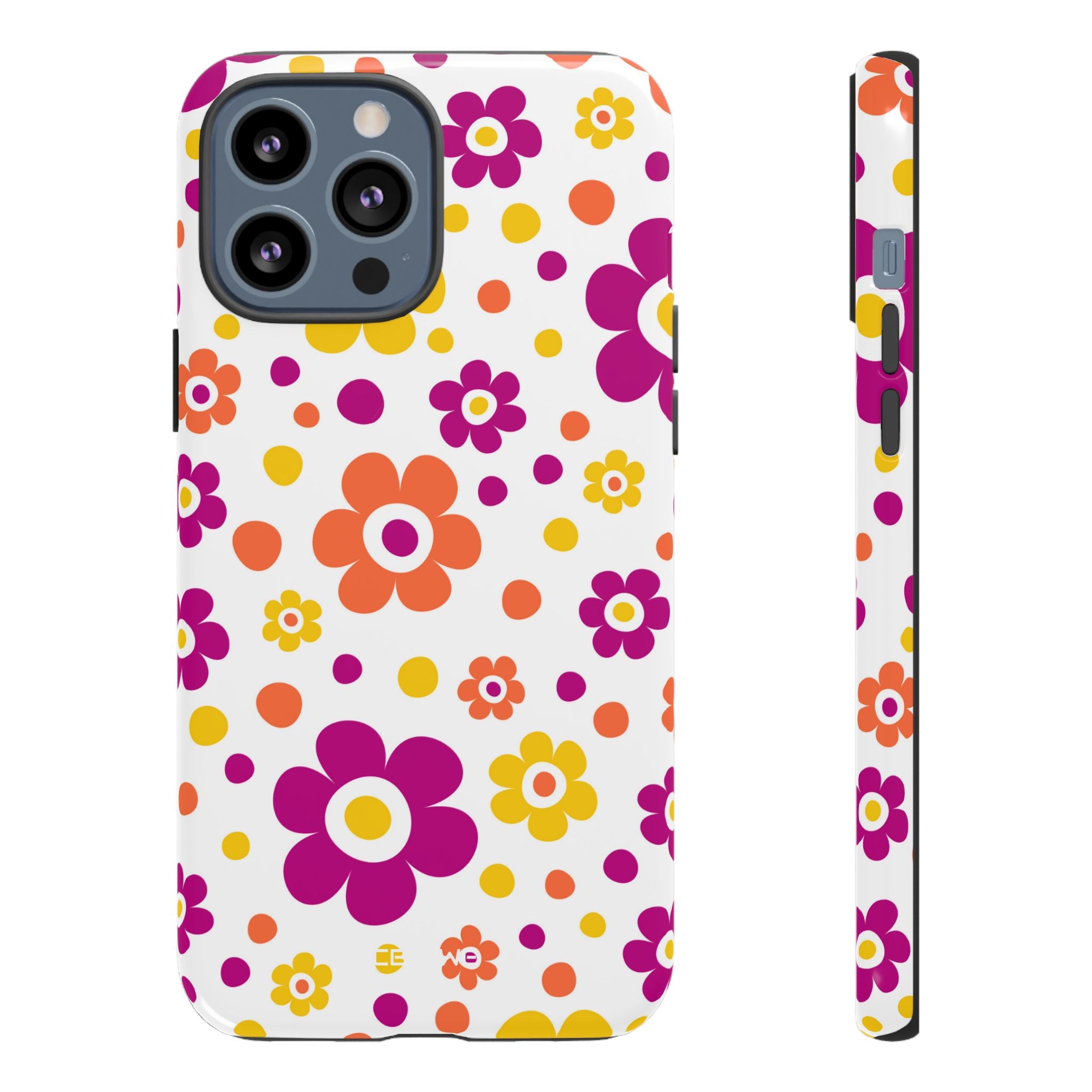 Retro Floral Playfulness - iPhone Case
