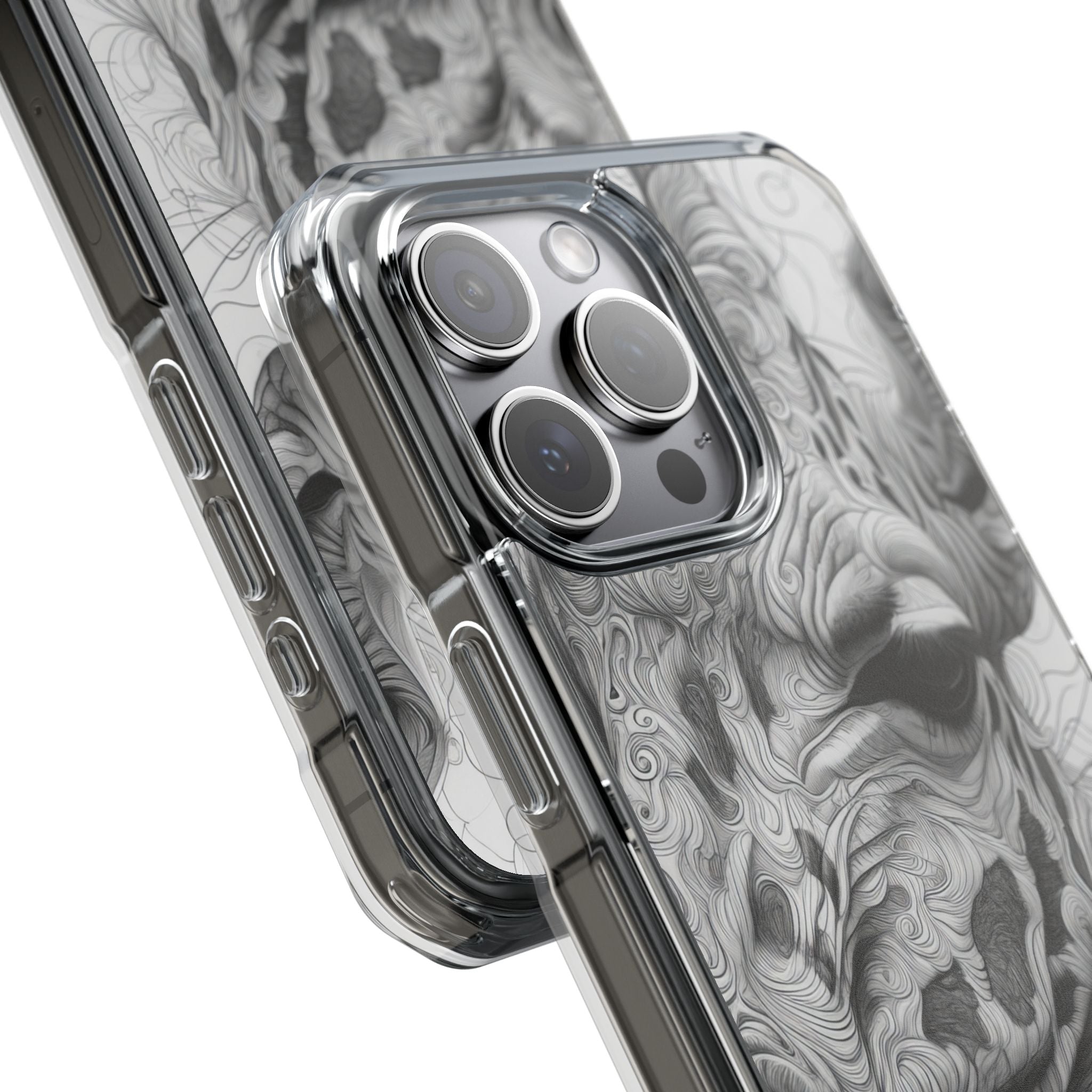Swirling Giraffe Art iPhone 15 - Impact Clear+