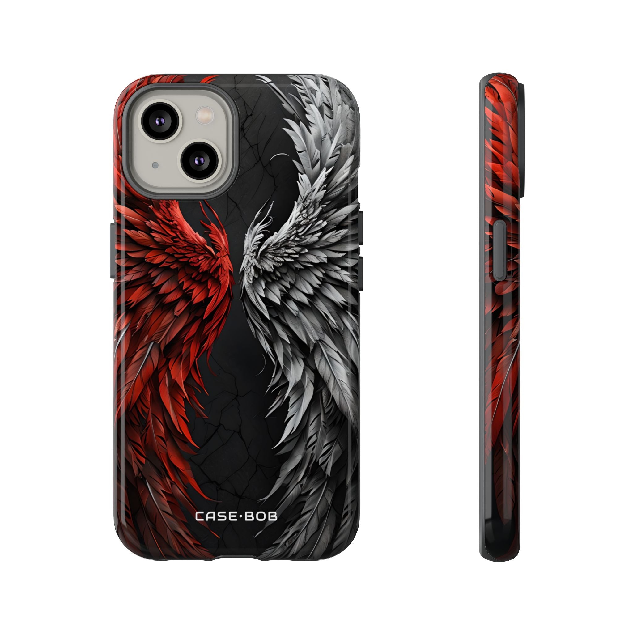 Crimson White Wings iPhone 14 Case - Tough