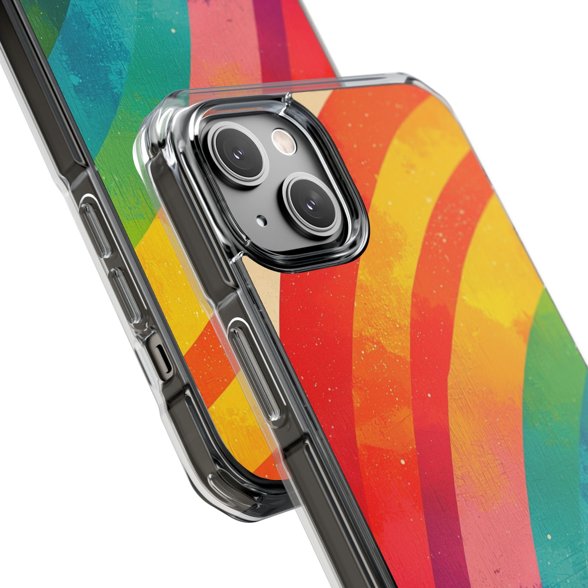 Textured Rainbow Arc iPhone 14 Plus Case - Impact
