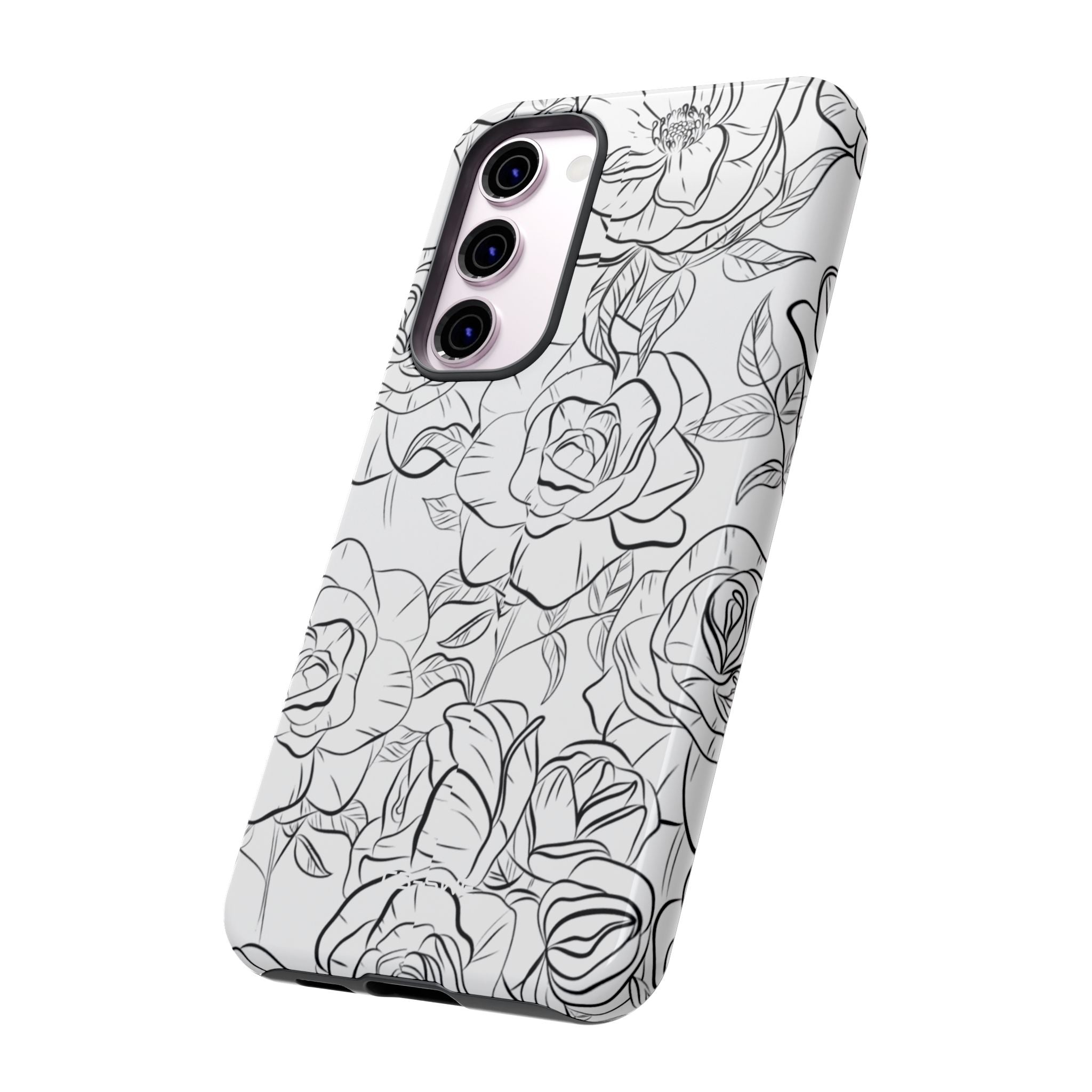 Intricate Rose Sketches - Samsung Case