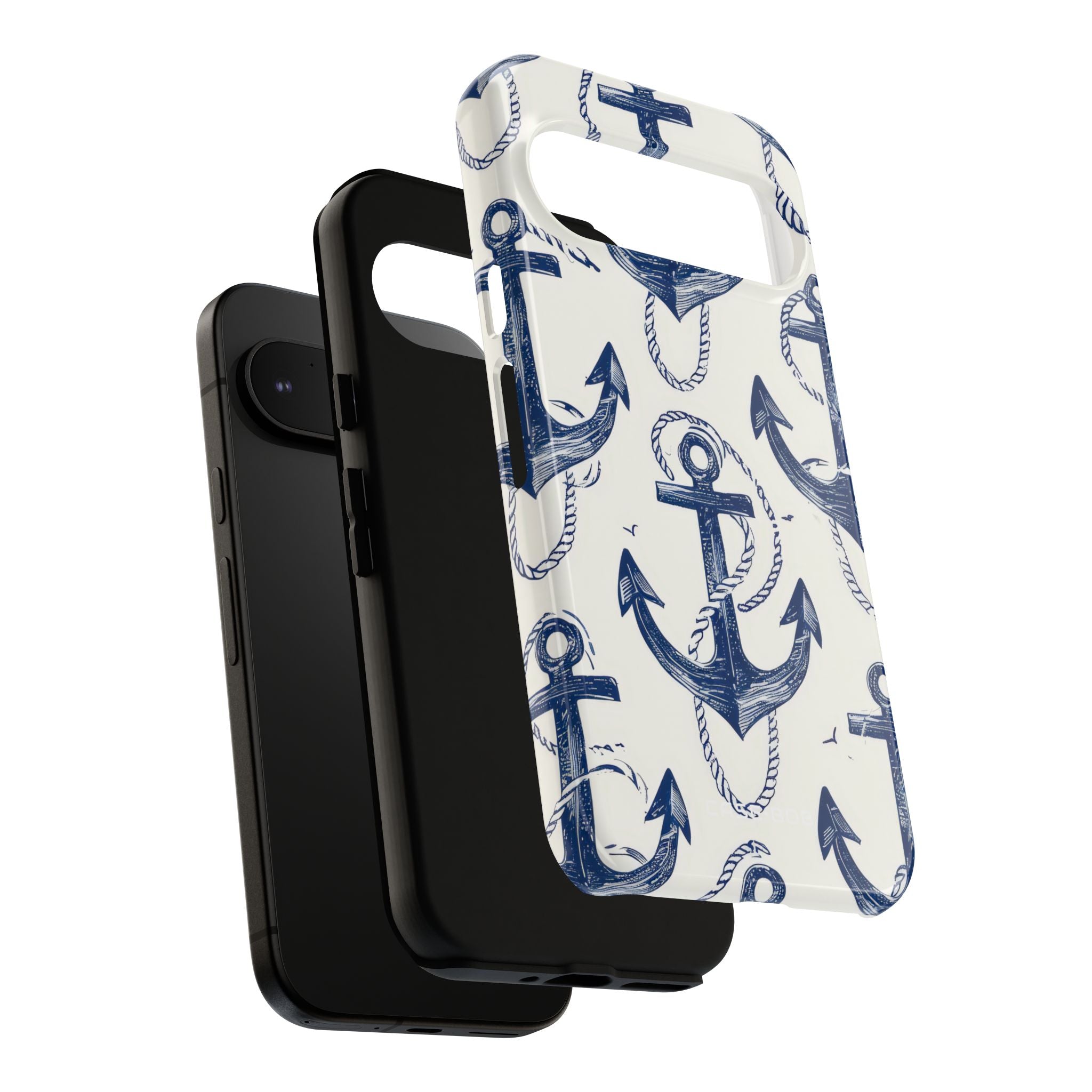 Navy Anchor Loop Google Pixel 9 Case - Tough