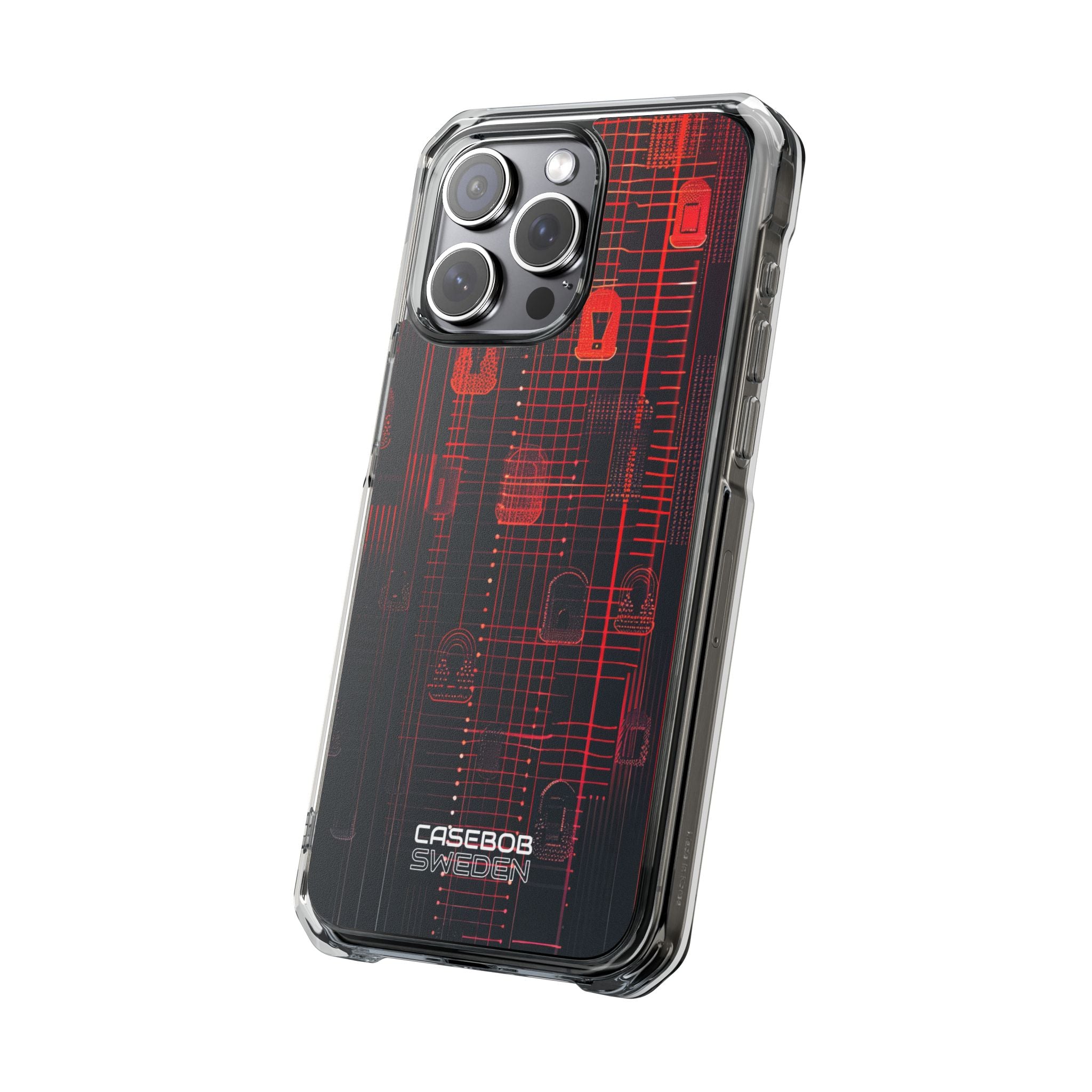 Cyber Locks Grid iPhone 15 - Impact Clear+
