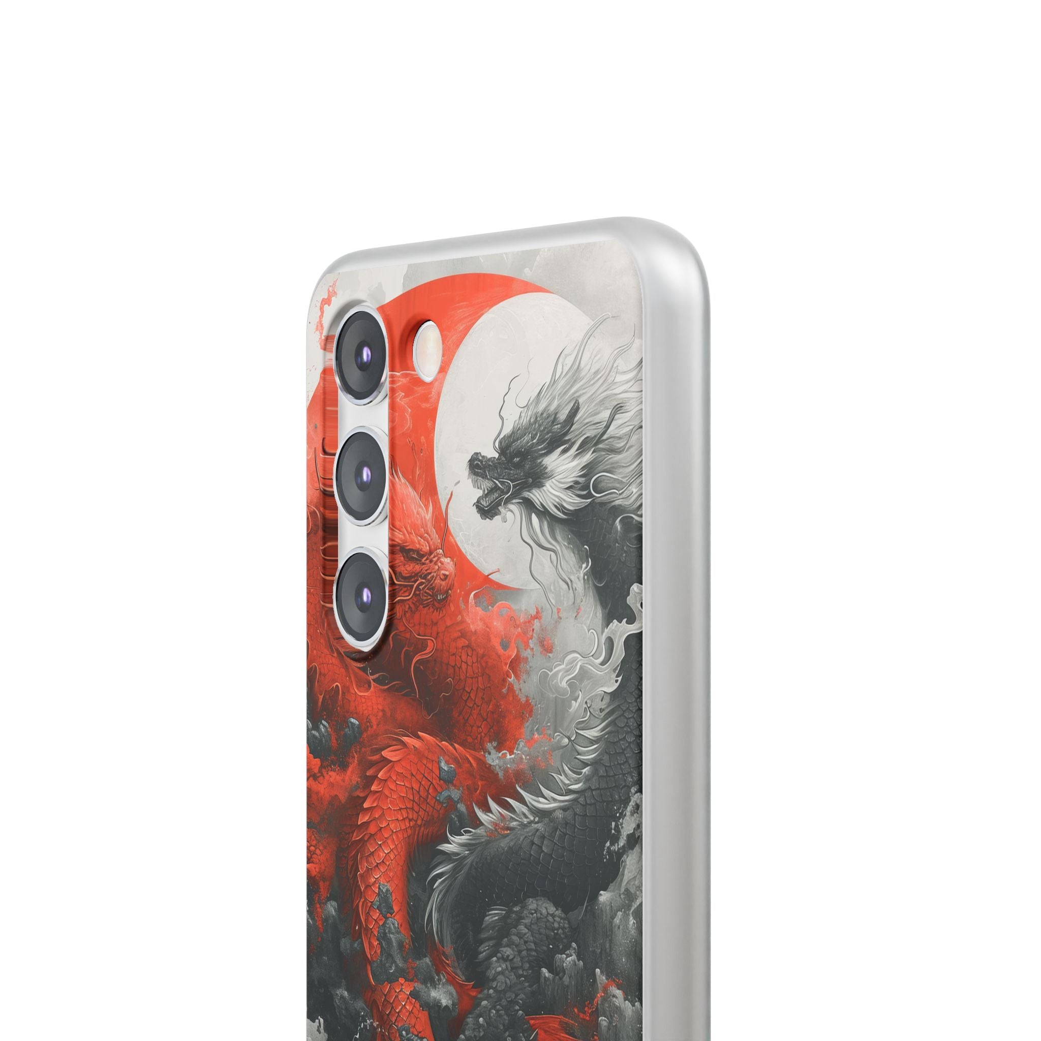 Twin Dragons Crimson Samsung S23 Case - Soft