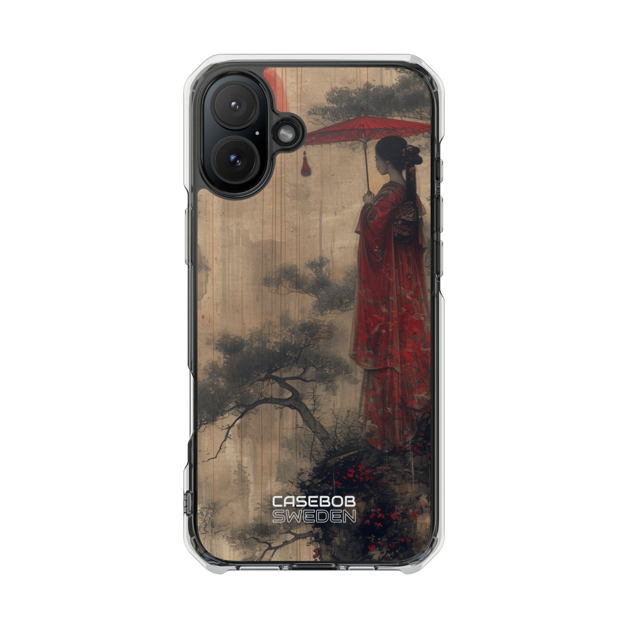 Crimson Umbrella Vista iPhone 16 - Impact Clear+