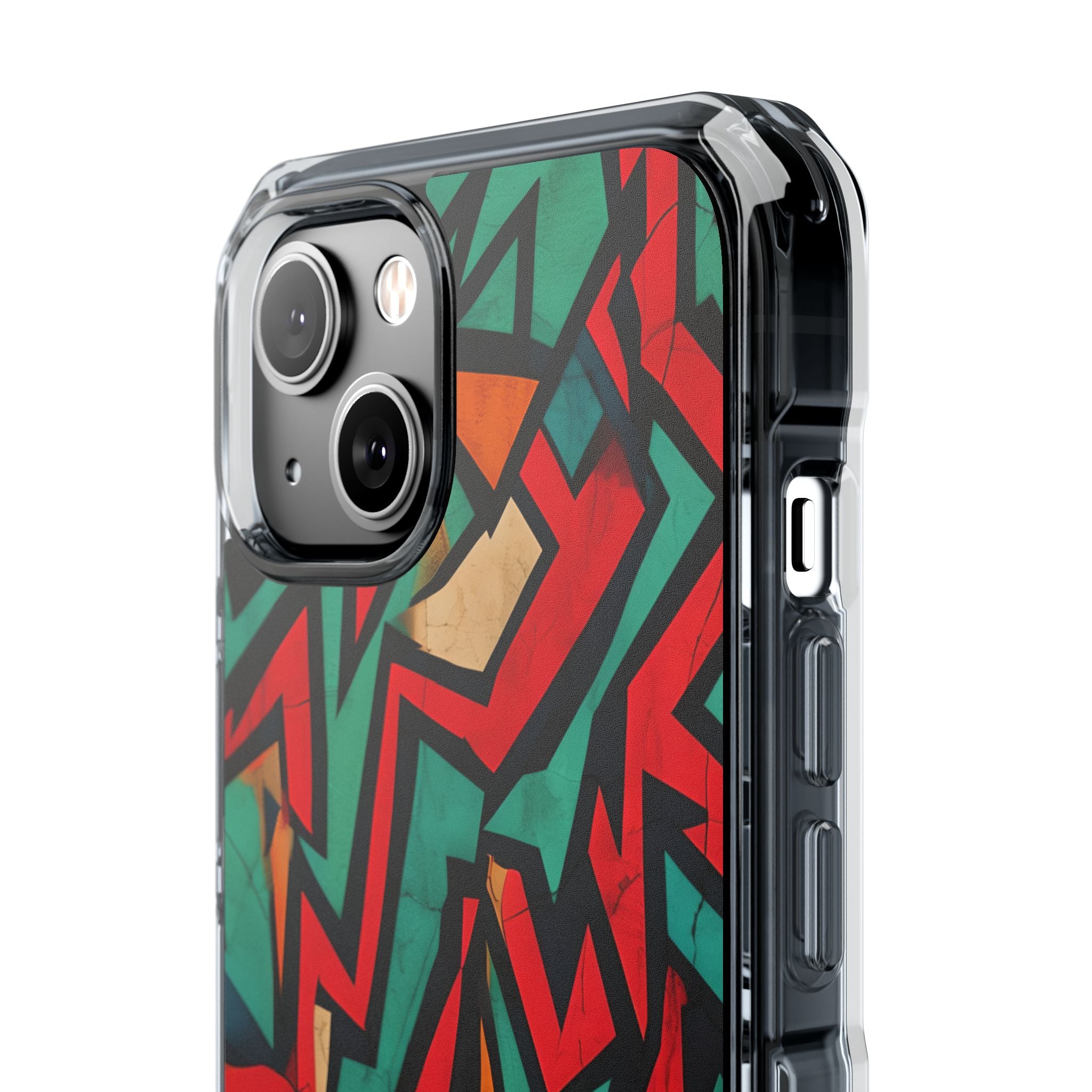 Crimson Zigzag iPhone 14 Case - Impact