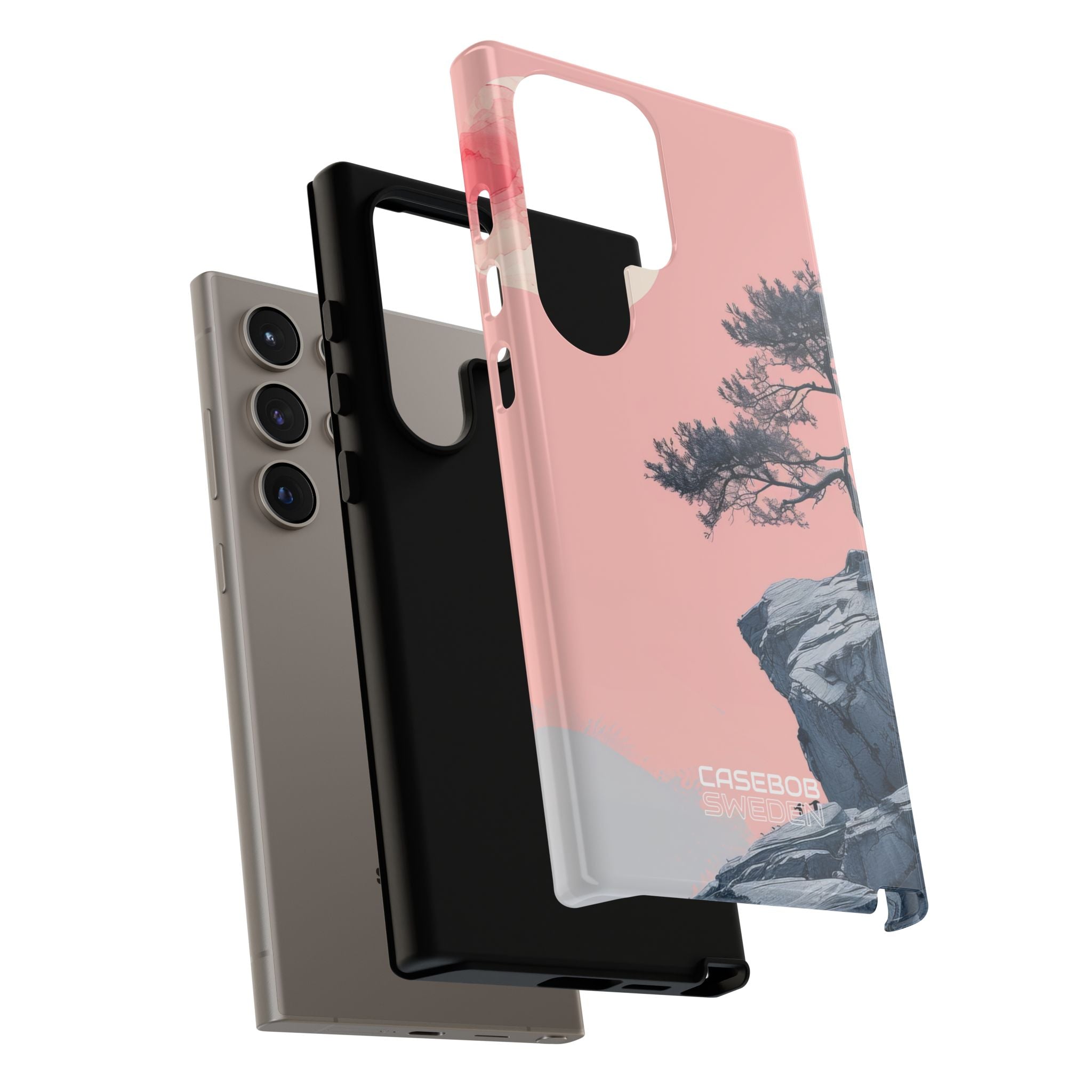 Solitudine sulla scogliera rosa Samsung S24 - Tough