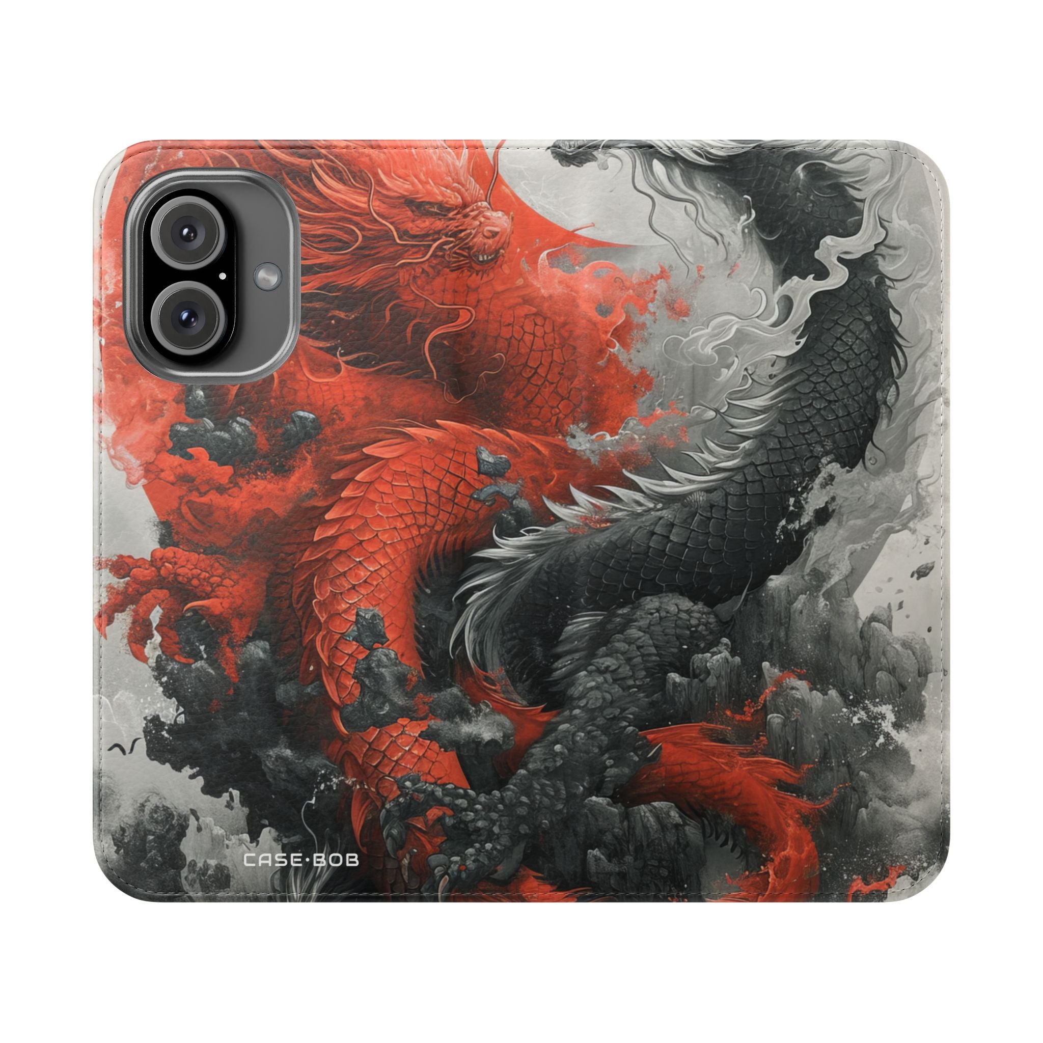 Twin Dragons Dance - iPhone 16 Case - Wallet