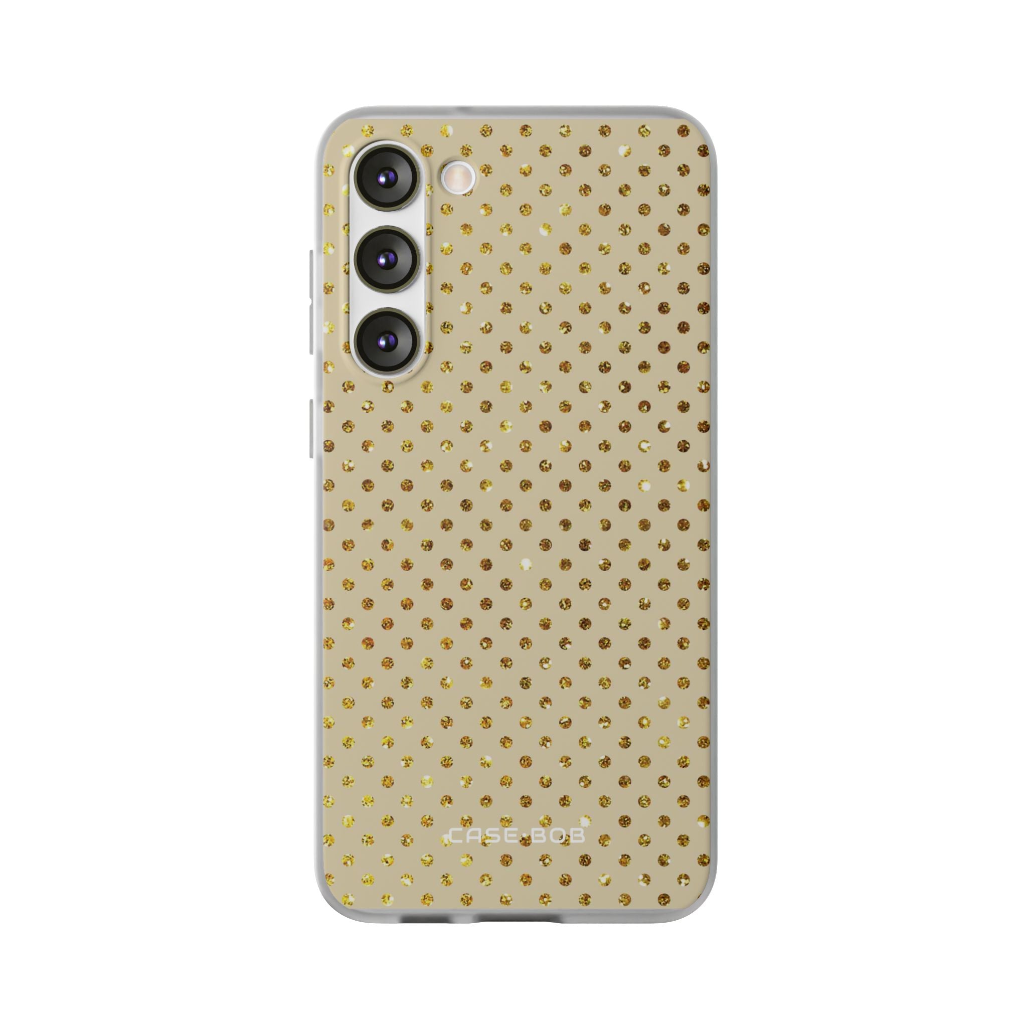 Gold Sparkle Grid Samsung S23 Plus Case - Soft