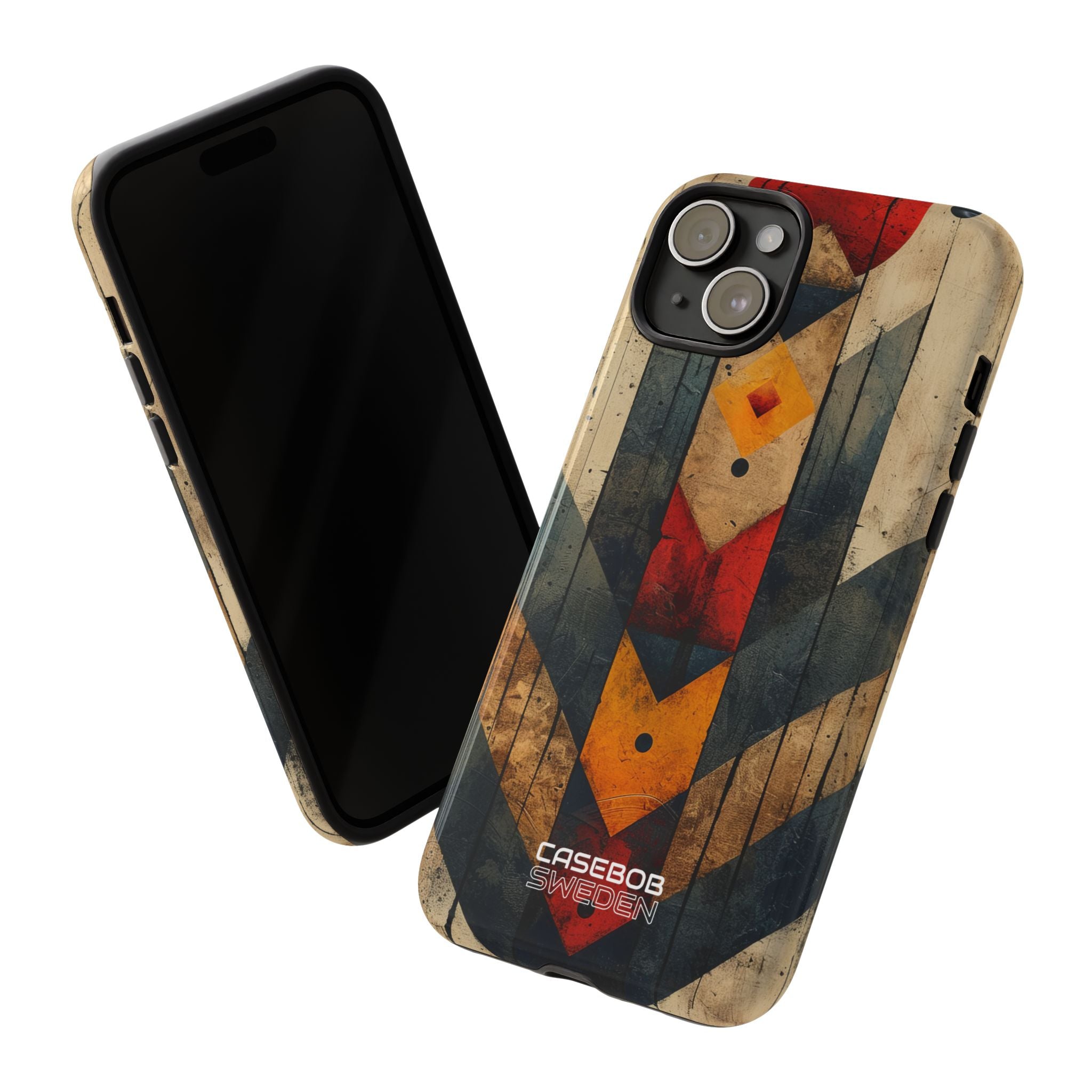 Geometric Fire Rise iPhone 15 - Resistente