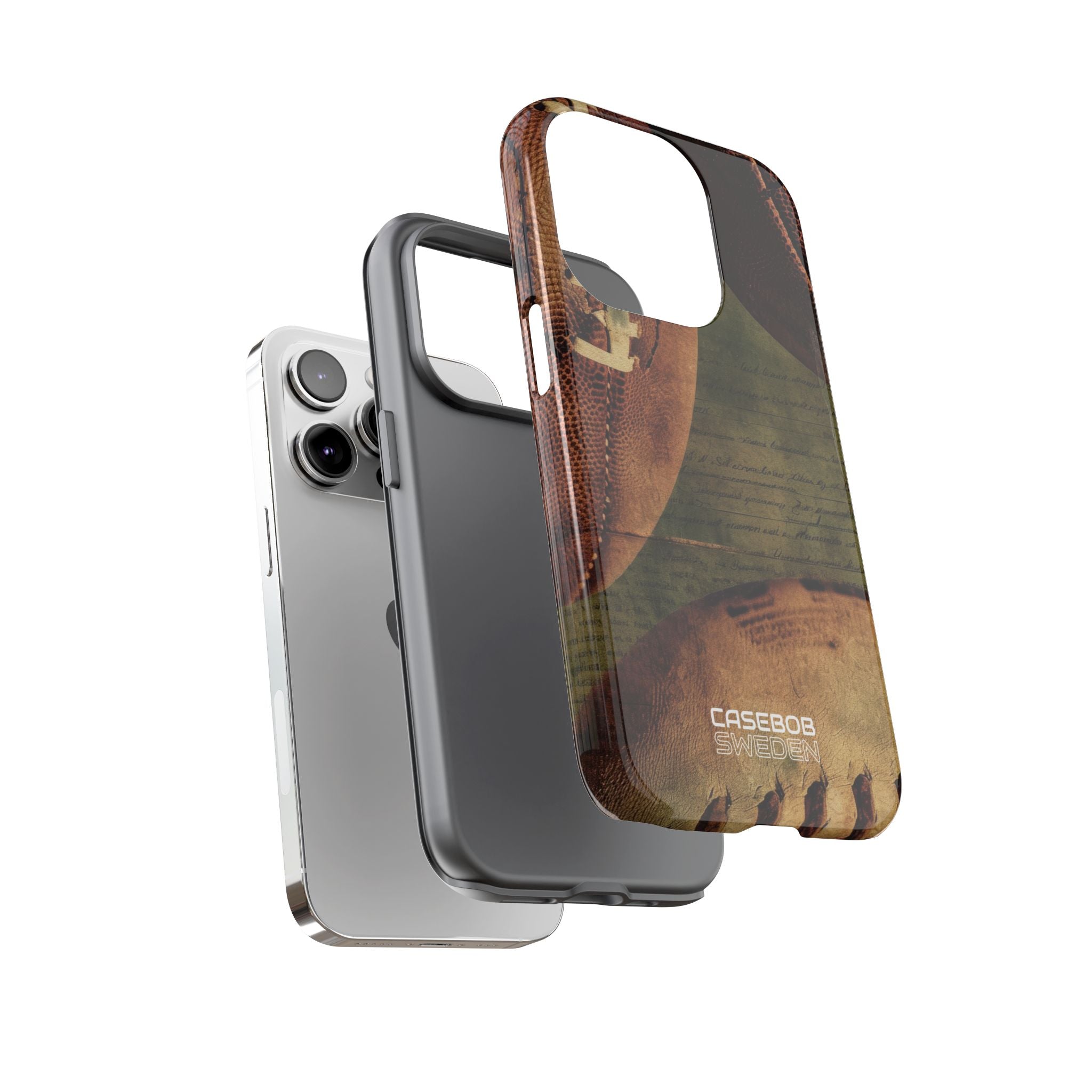 Vintage fodboldteksturer iPhone 14 - Tough