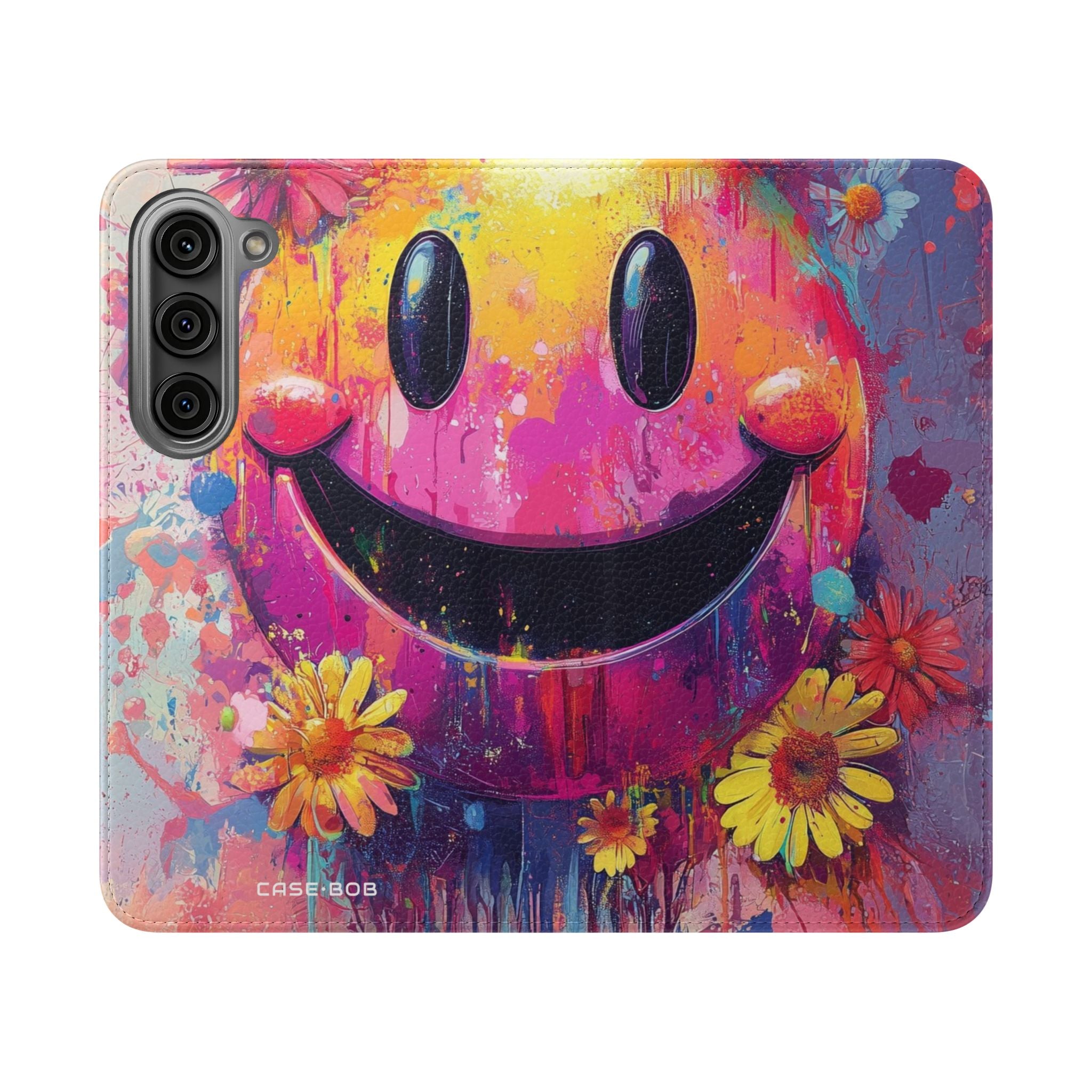 Smiley Bloom Drip - Samsung S23 Case - Wallet
