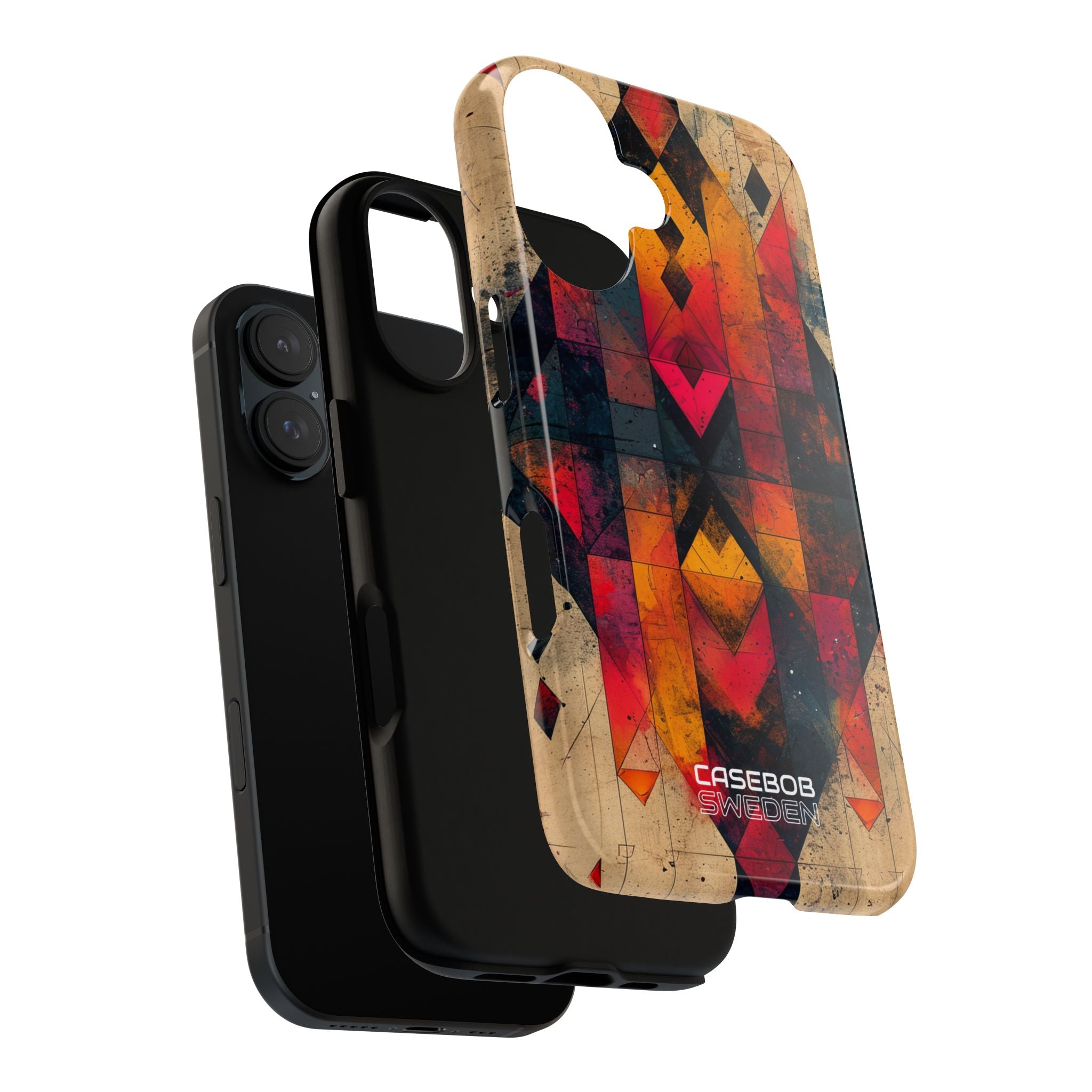Fiery Symmetry Fusion iPhone 16 – Robust