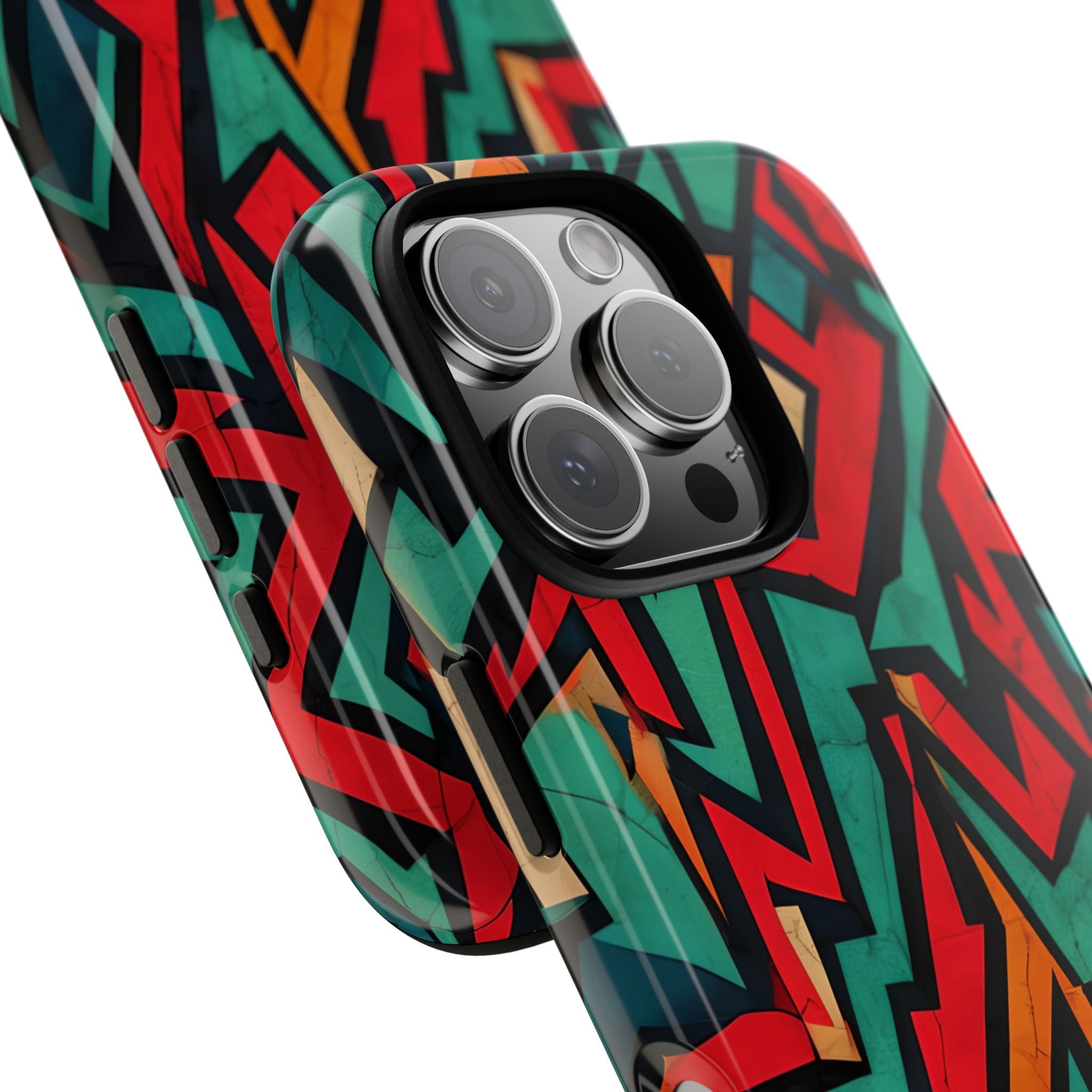 Vivid Geometry Dance - iPhone Case