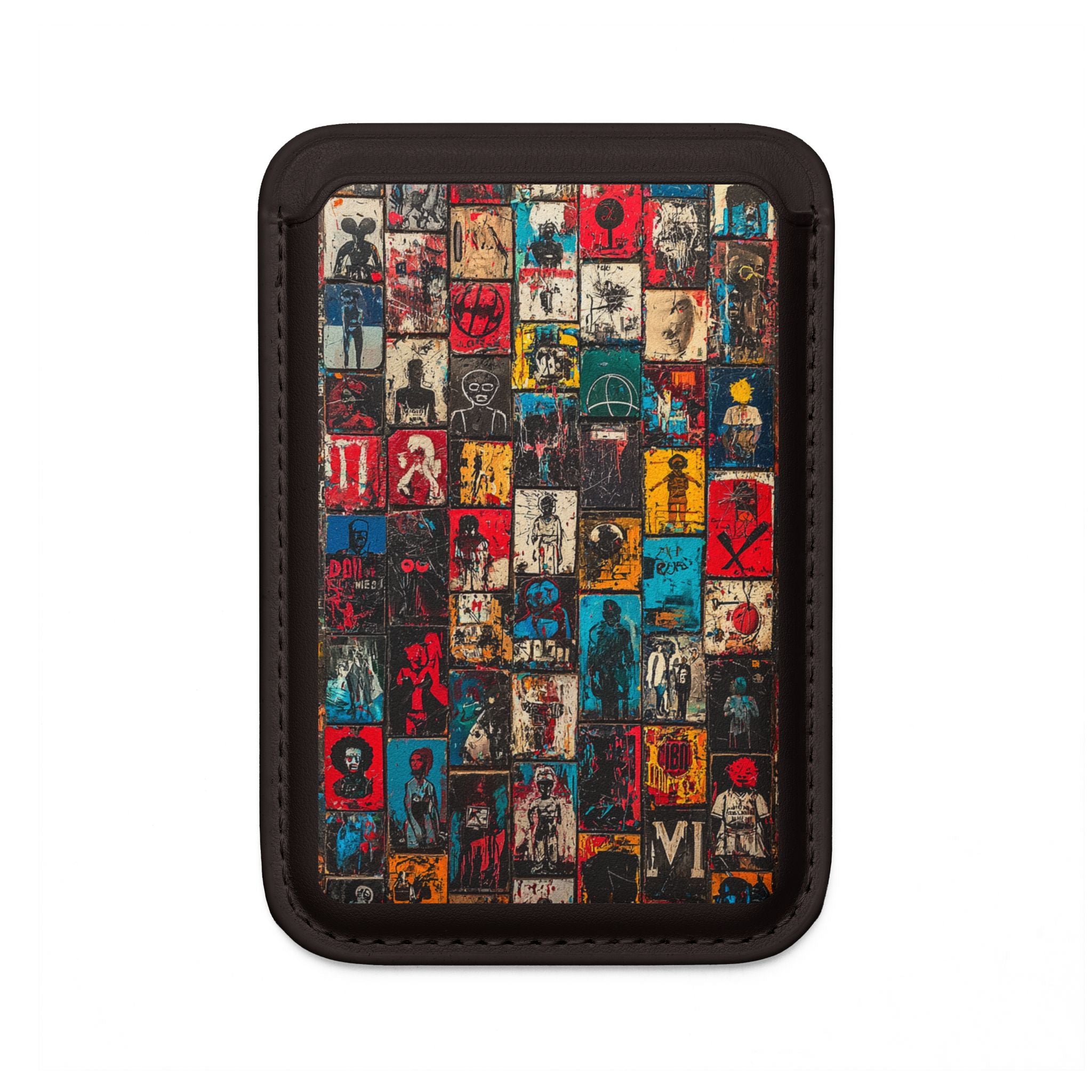 Portrait Grid Crimson Wallet – MagSafe Ready