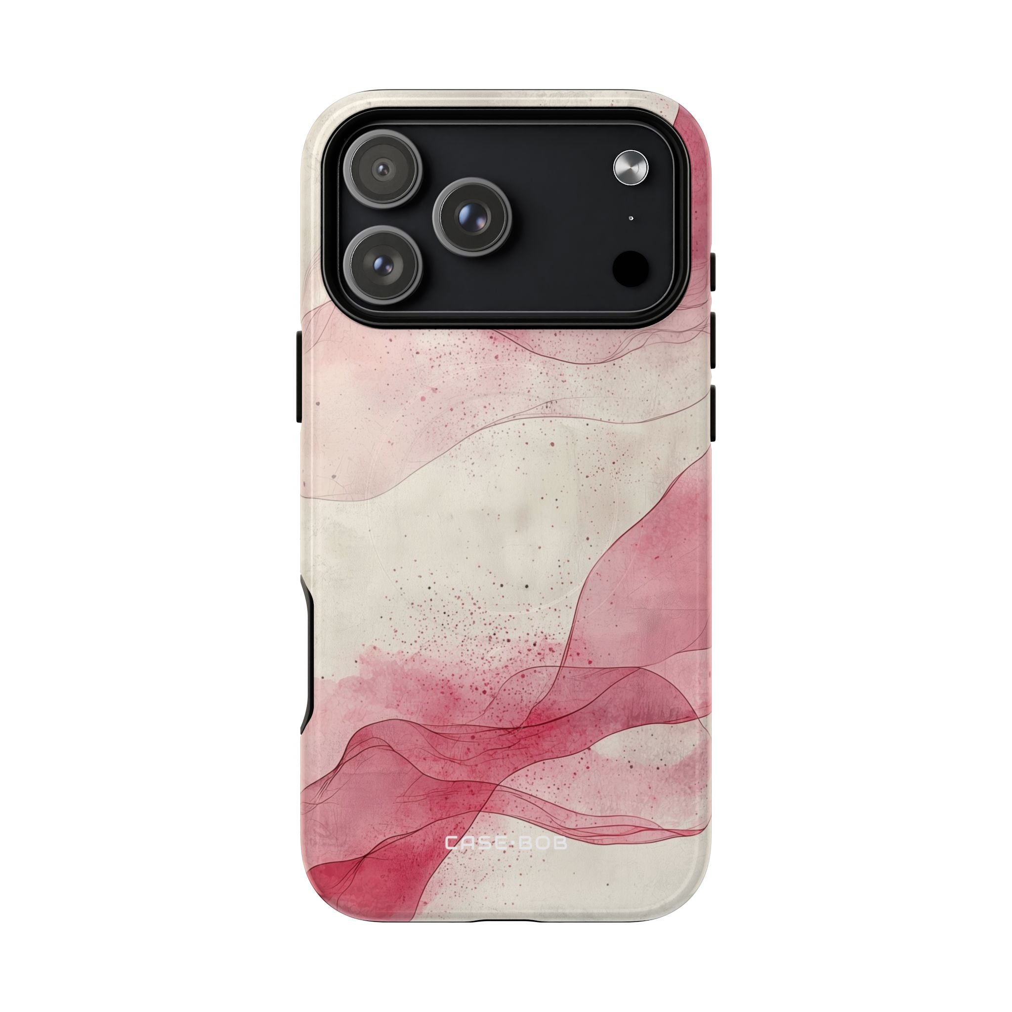 Crimson Waves iPhone 17 Pro Max Case - Tough+