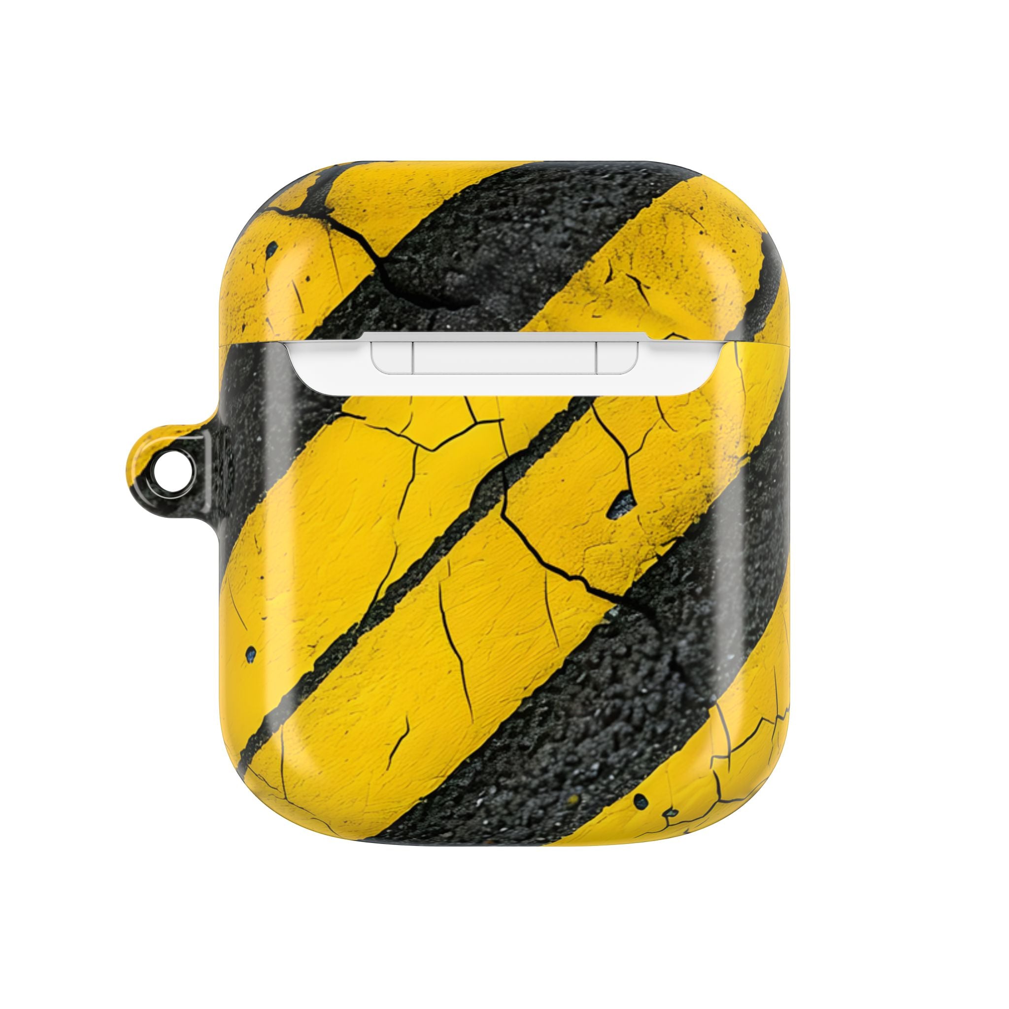keltainen raidallinen distress - AirPods Case