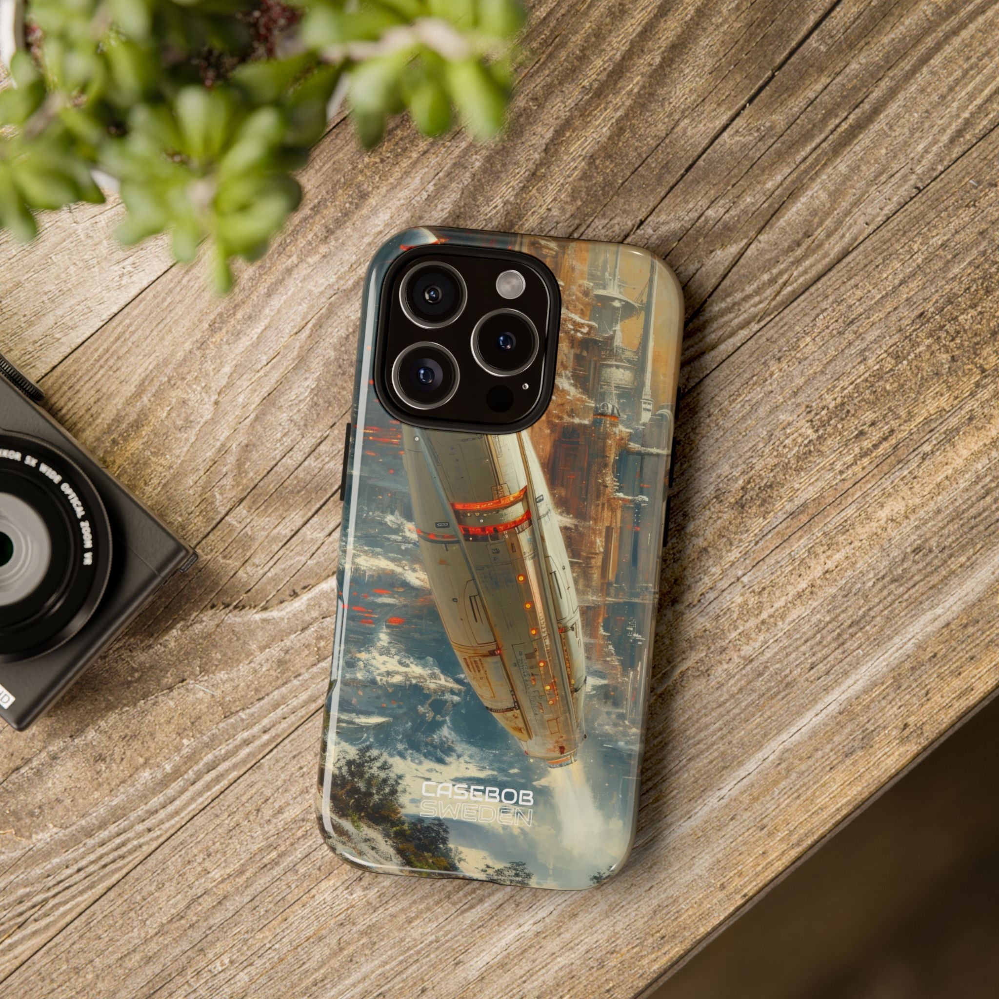 Futuristic Forest Voyage iPhone 16 - Tough