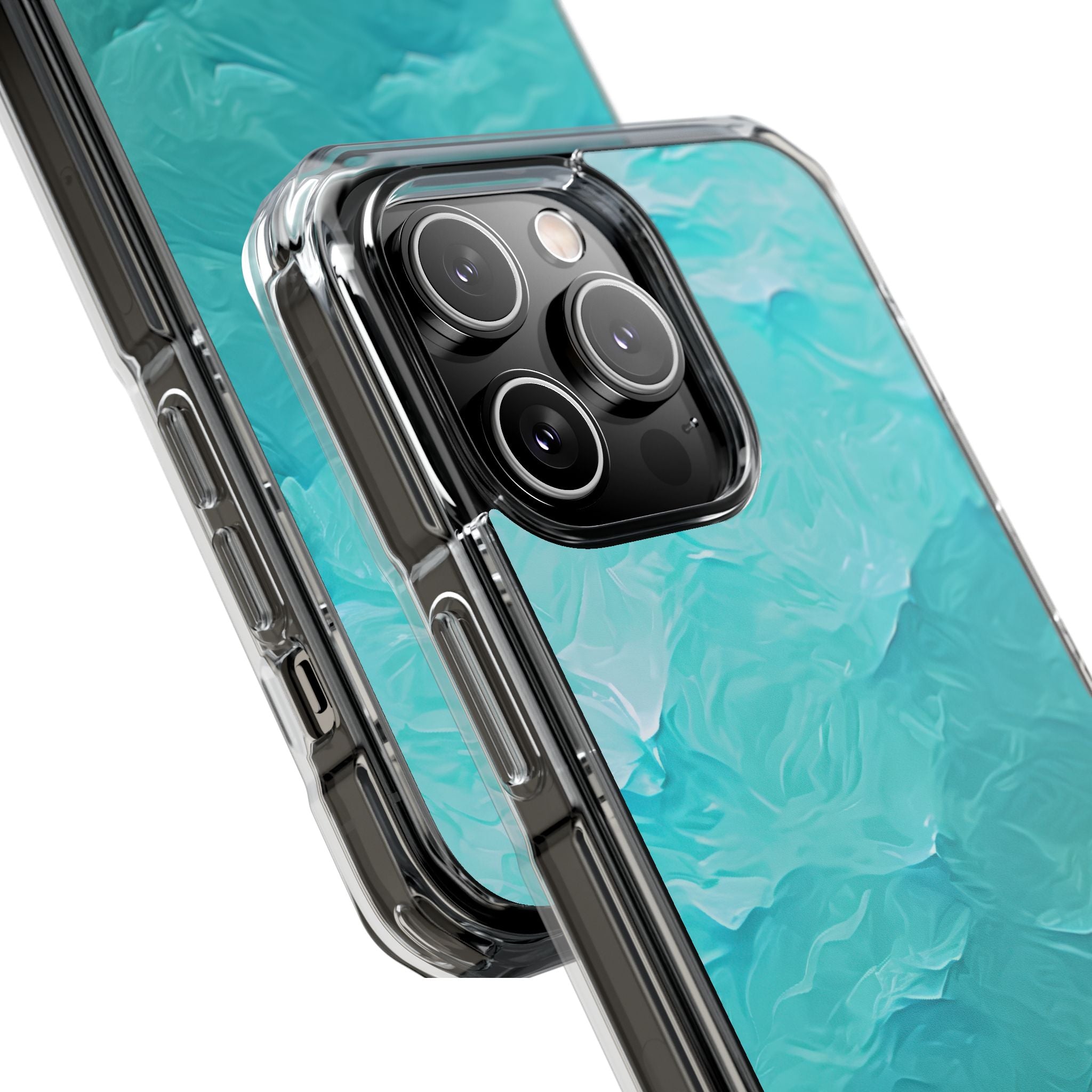 Soothing Aqua Currents iPhone 14 - Impact Clear+