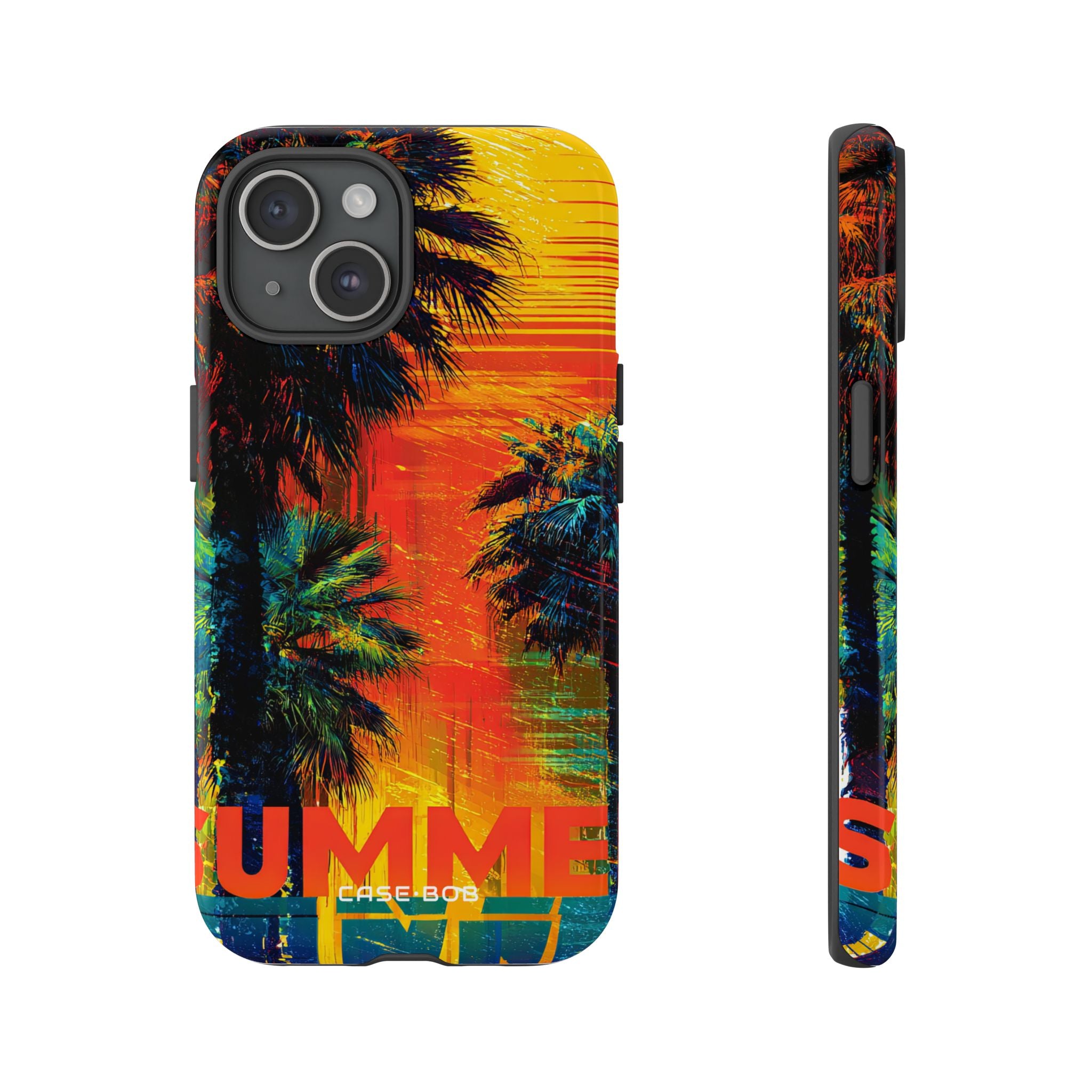 Tropical Sunburst iPhone 15 Case - Tough