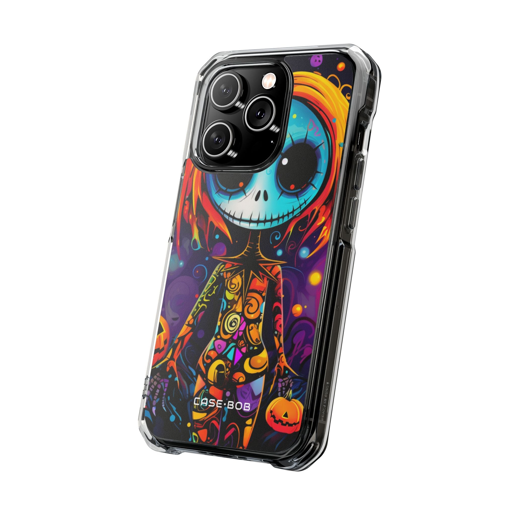Blue Skull Swirl iPhone 14 Pro Case - Impact