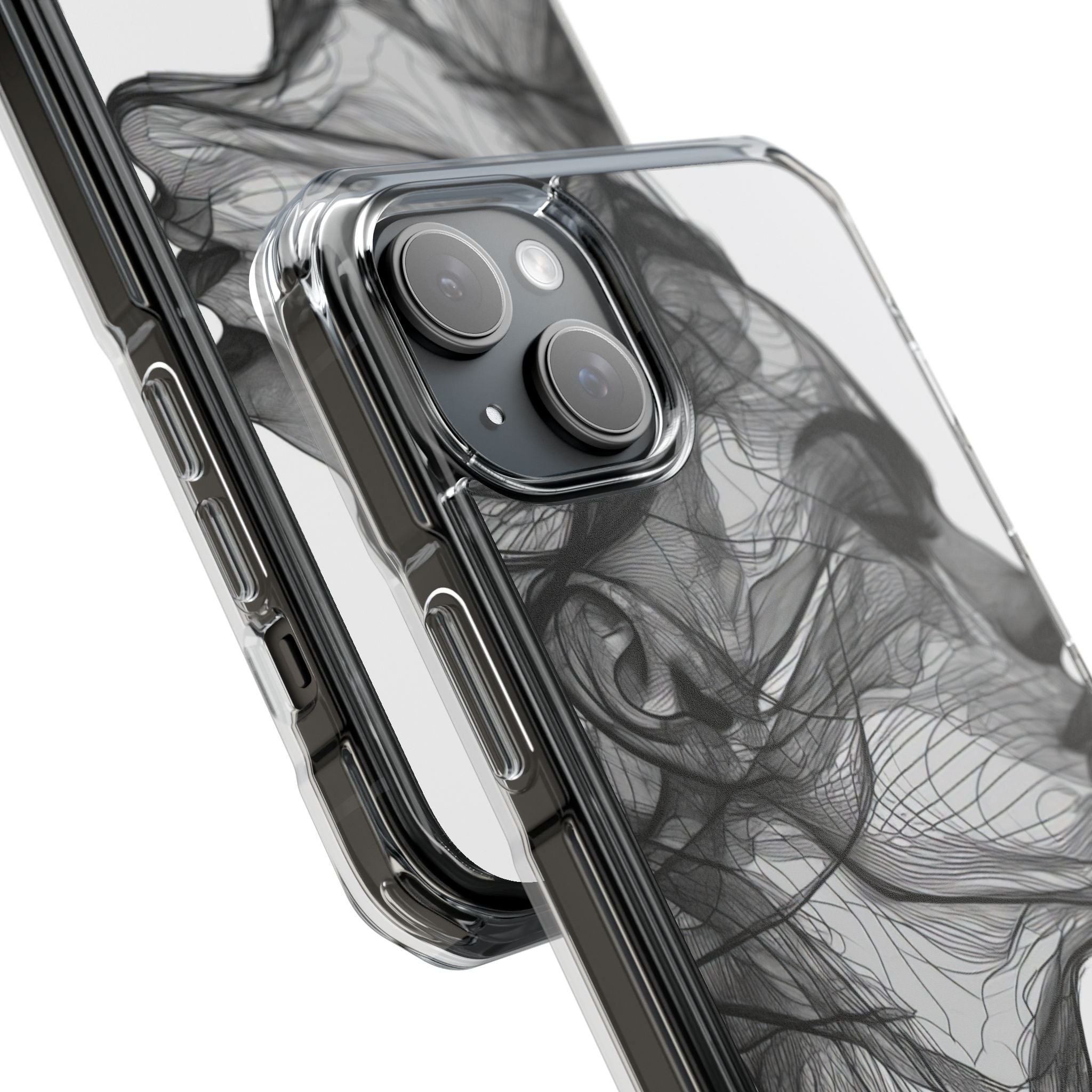 Windswept Woman Lines iPhone 15 - Impact Clear+