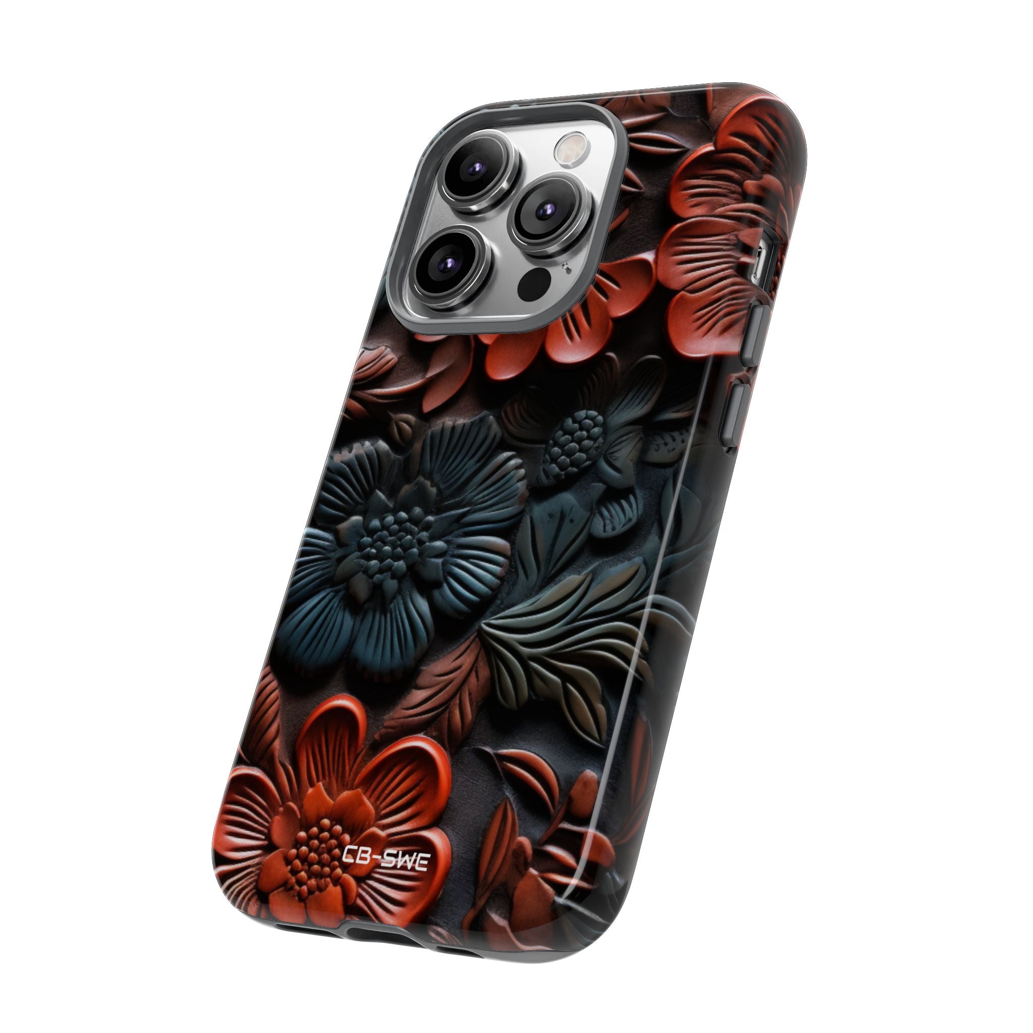 Sculpted Floral Elegance - iPhone Case