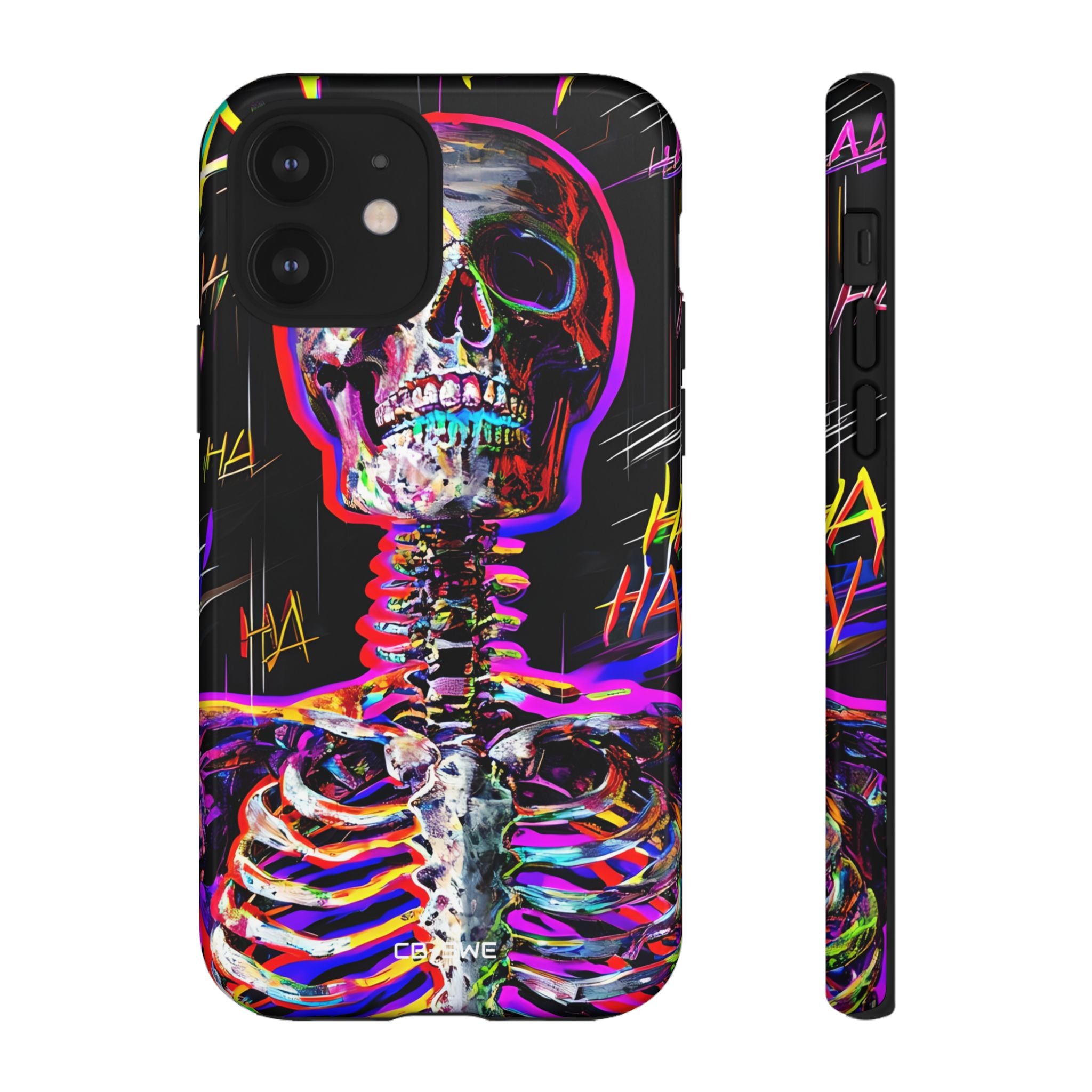 Neon Skeleton Chaos - iPhone Case
