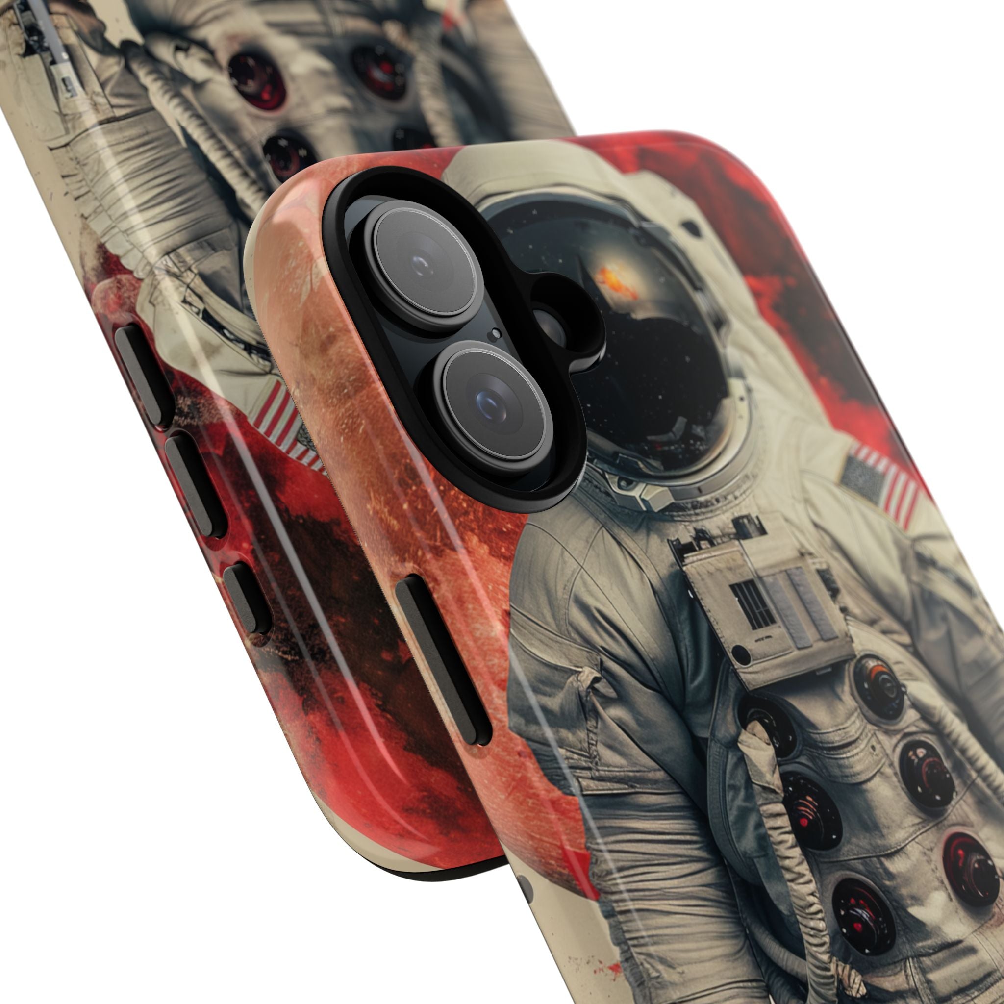 Crimson Spacewalk Dream iPhone 16 - Tough