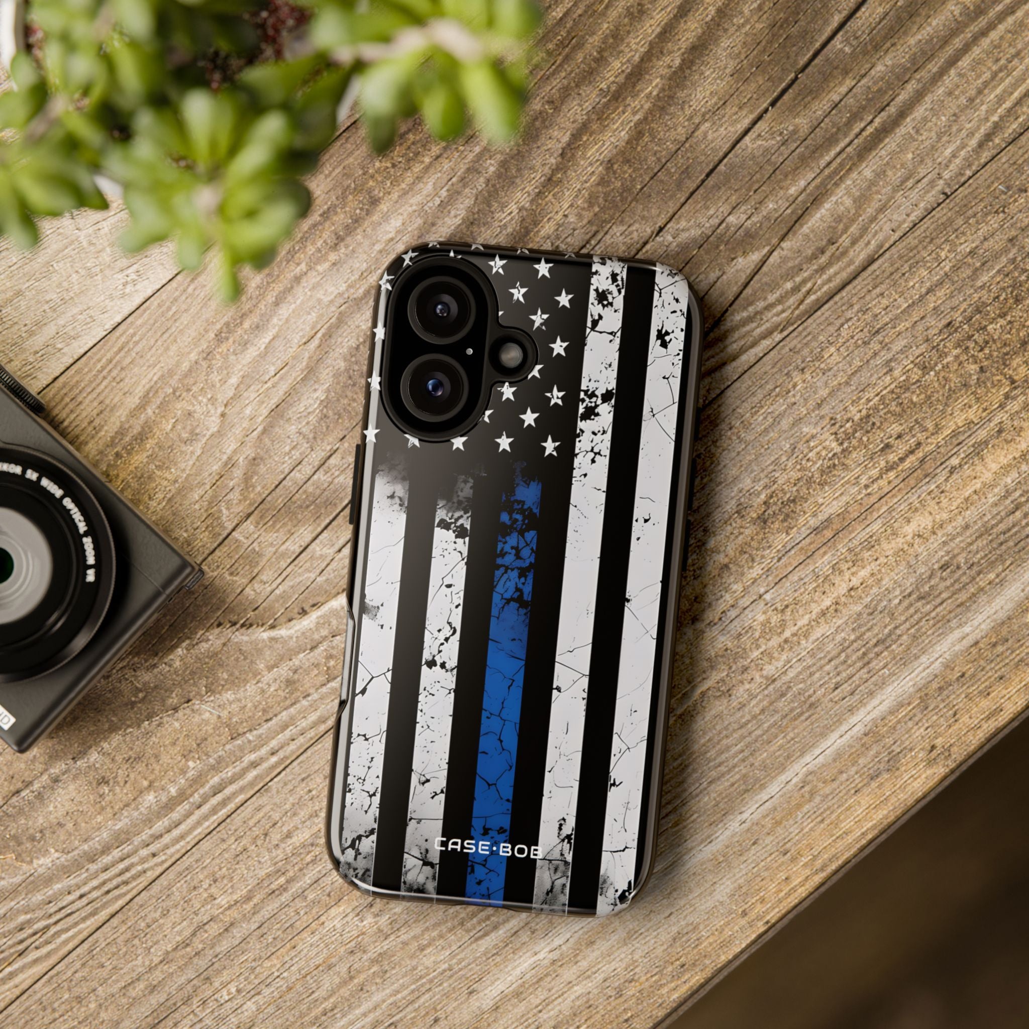 Blue Stripe Flag iPhone 16 Plus Case - Tough