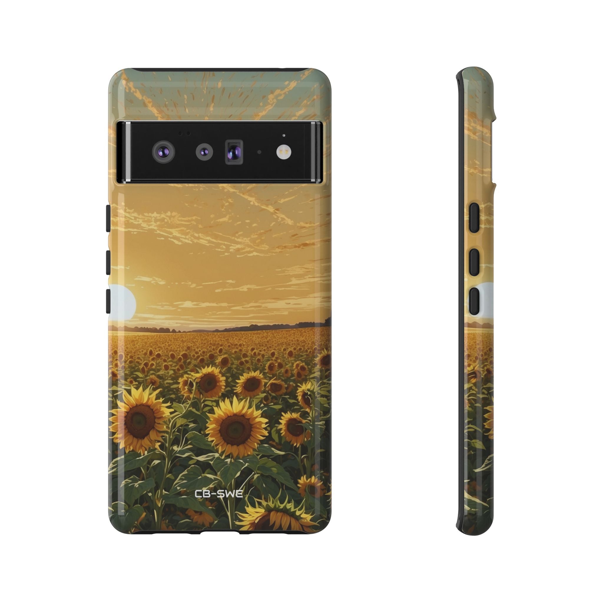 Sunflowers Embrace Sunset - Google Pixel Case