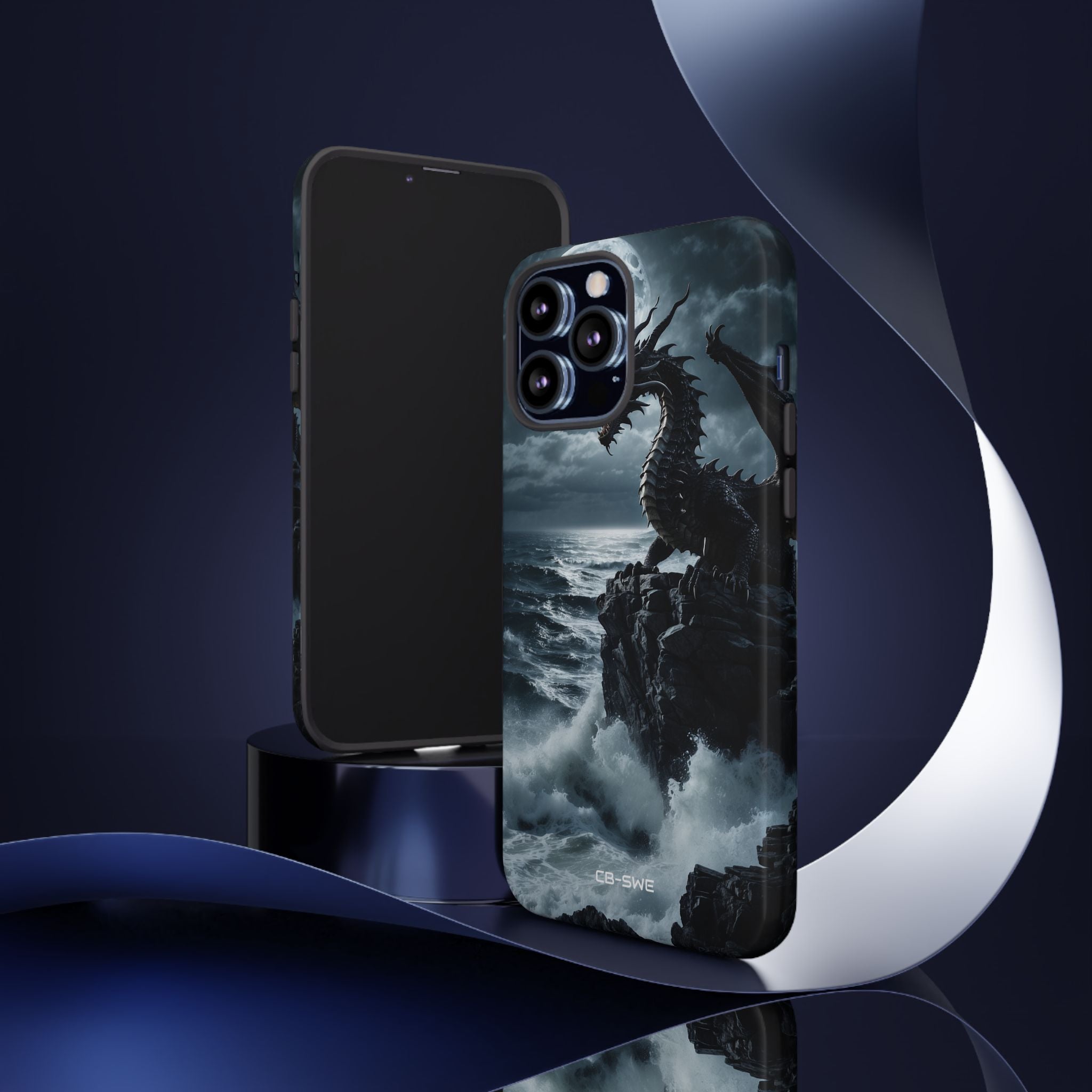 Dragon Roars Against Sea - iPhone Case