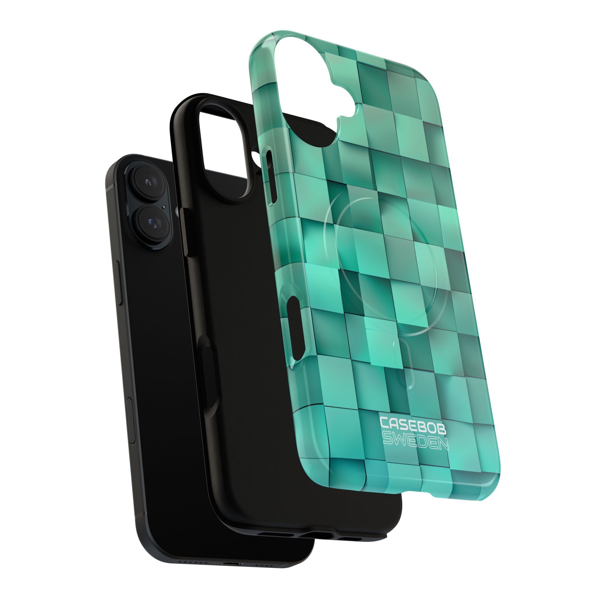 Folded Blue Squares iPhone 16 - Tough+