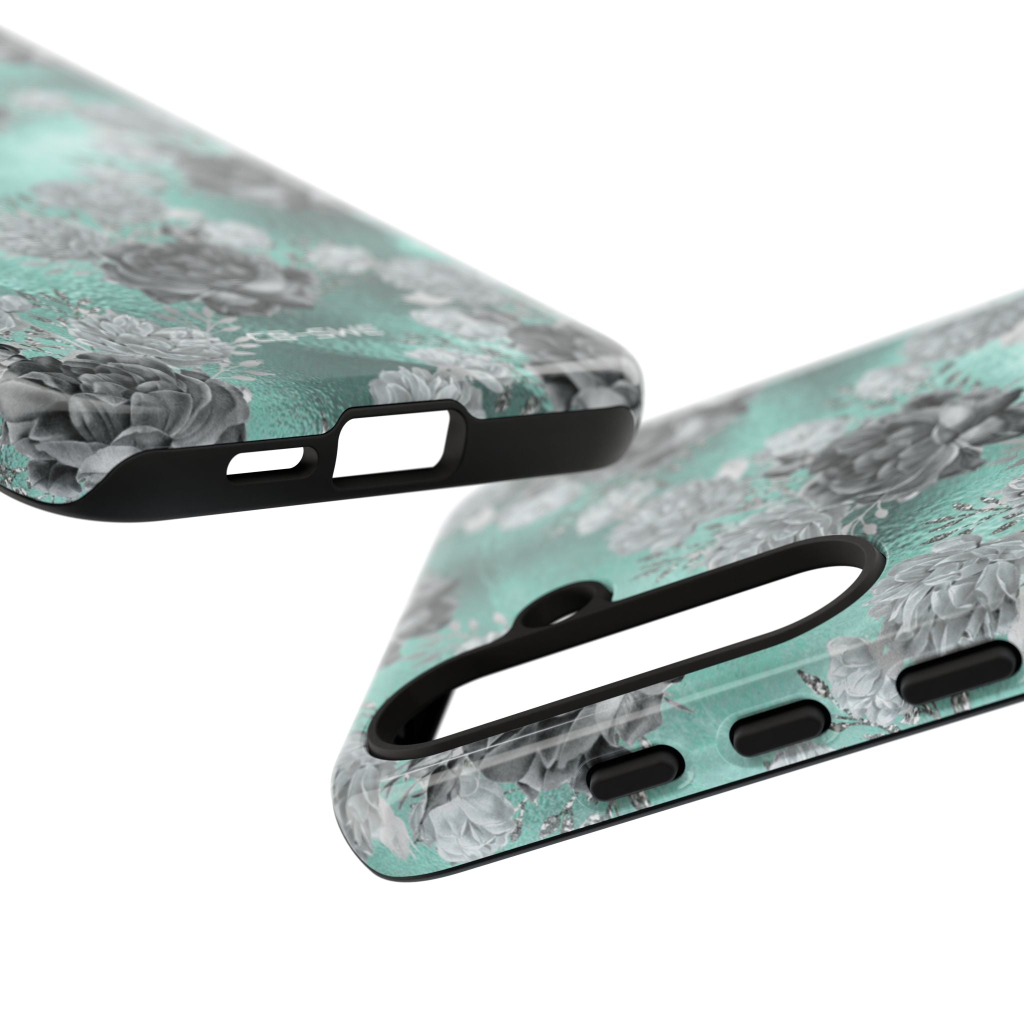 Teal Floral Elegance - Samsung Case
